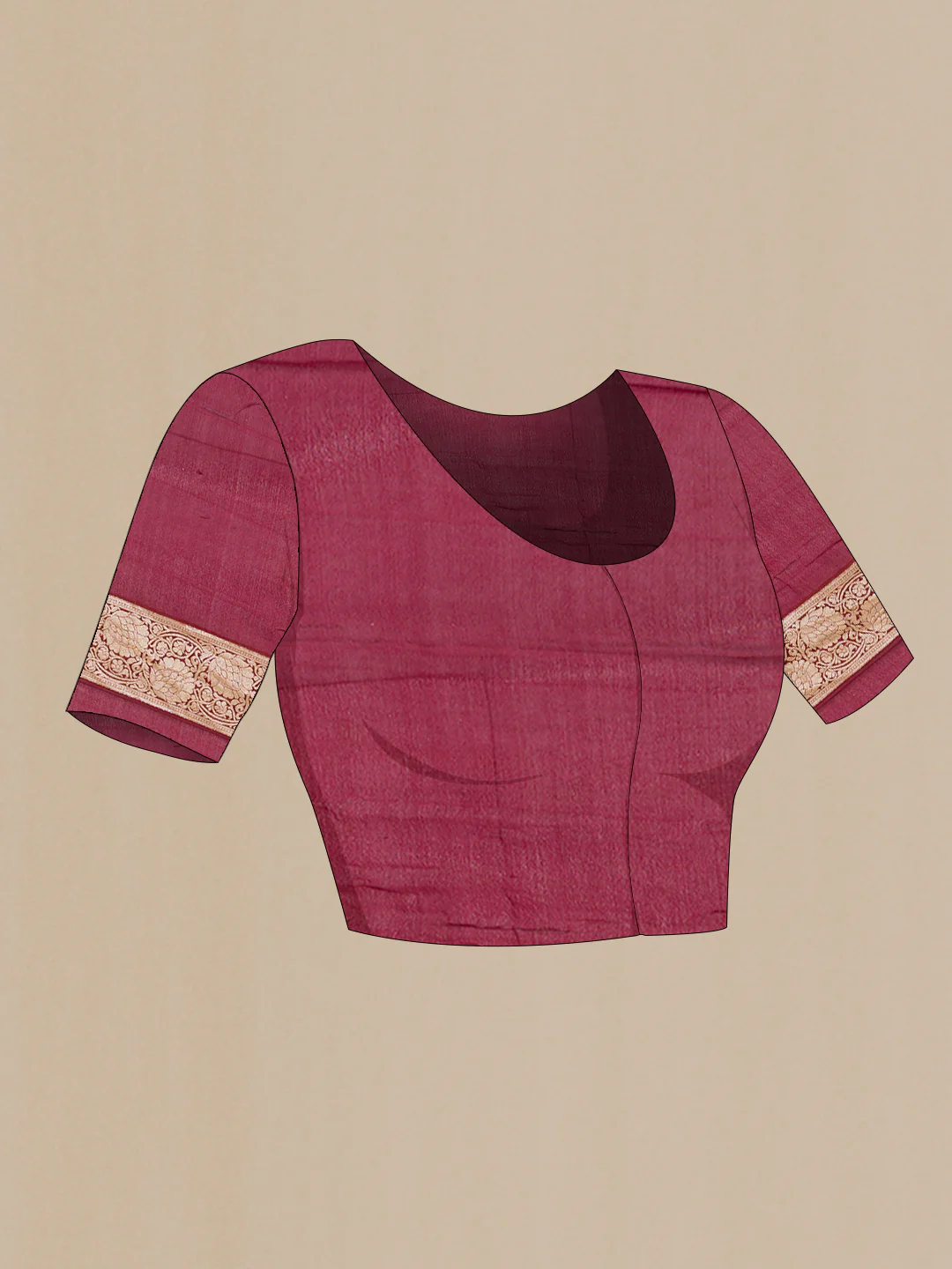 Maroon Dual Tone Georgette Saree - Image 4