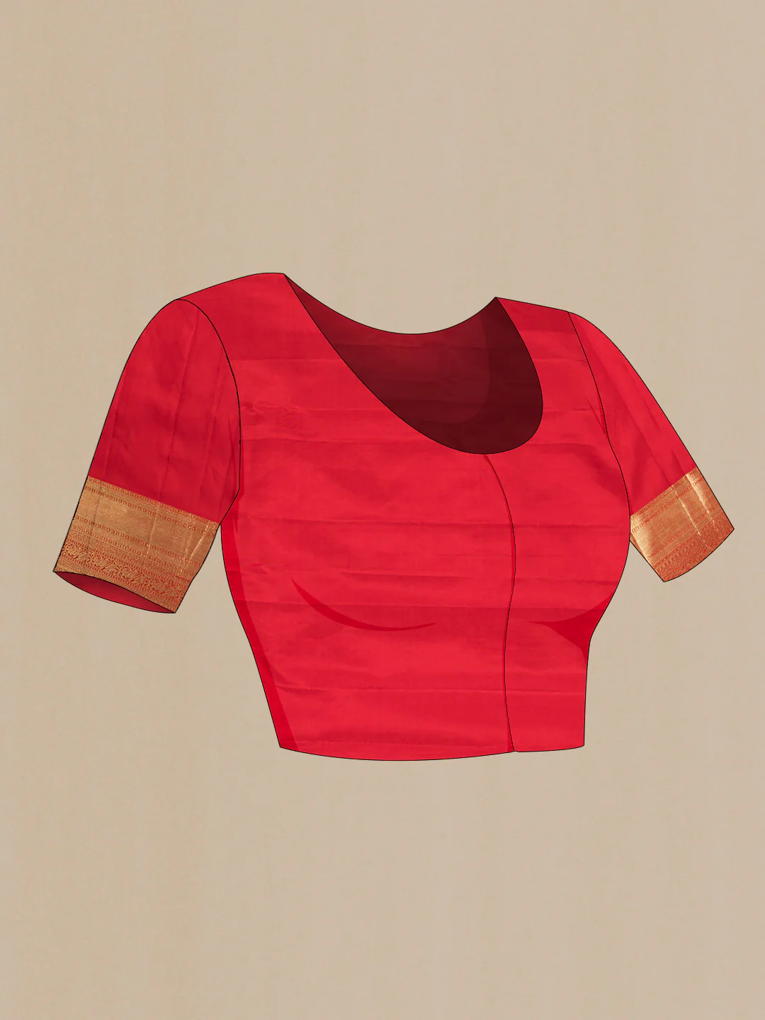 Maroon Dual Tone Kanjivaram Saree - Image 5