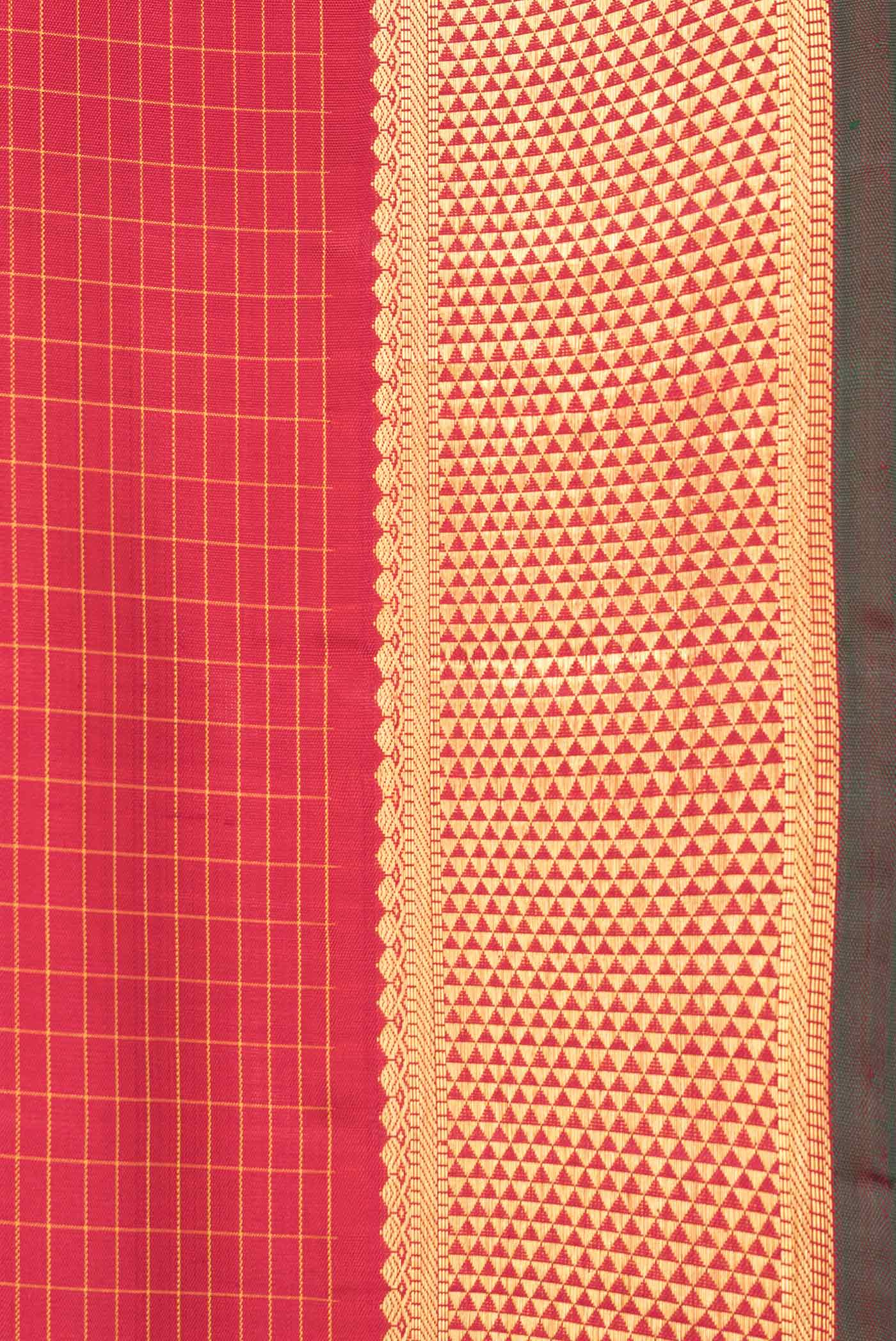 Maroon Dual Tone Kanchipuram Saree - Image 3