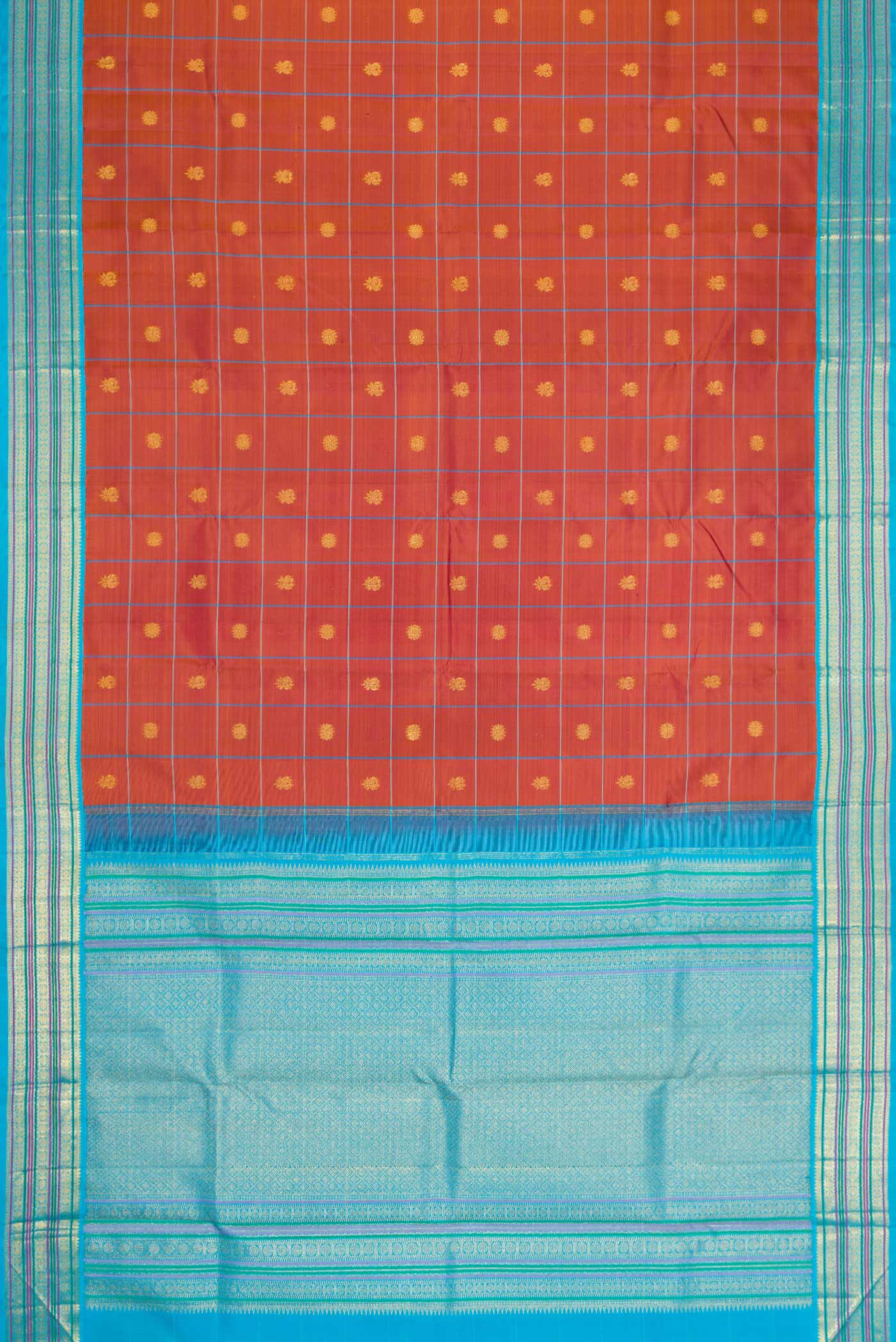 Maroon Dual Tone Kanjivaram Silk Saree - Image 6