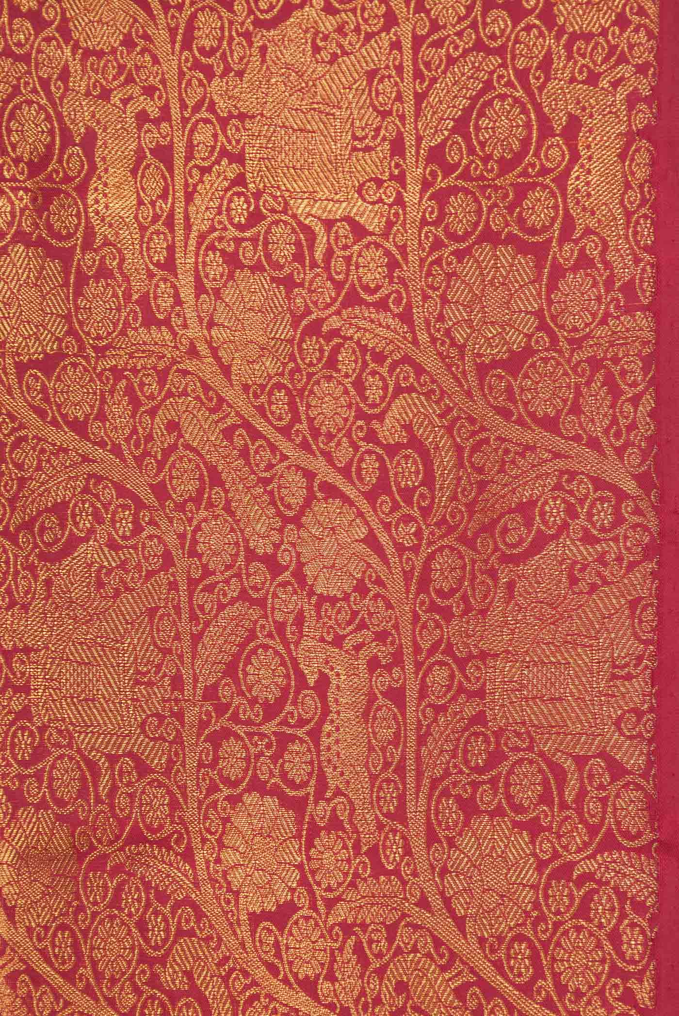 Maroon Dual Tone Kanchipuram Silk Saree - Image 3