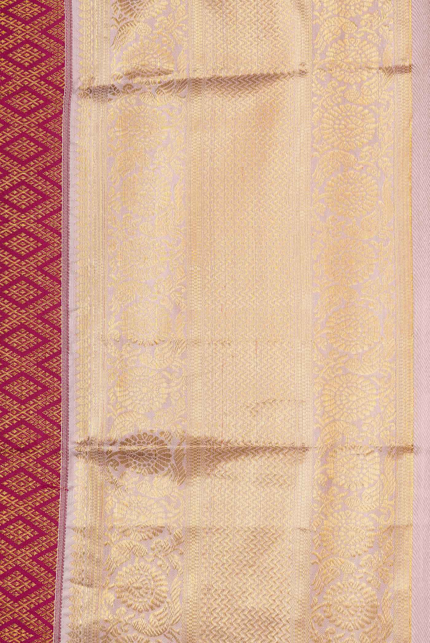 Maroon Dual Tone Kanjivaram Silk Saree - Image 3