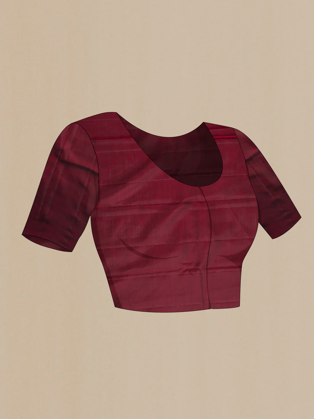 Maroon Dual Tone Kanjivaram Silk Saree - Image 5
