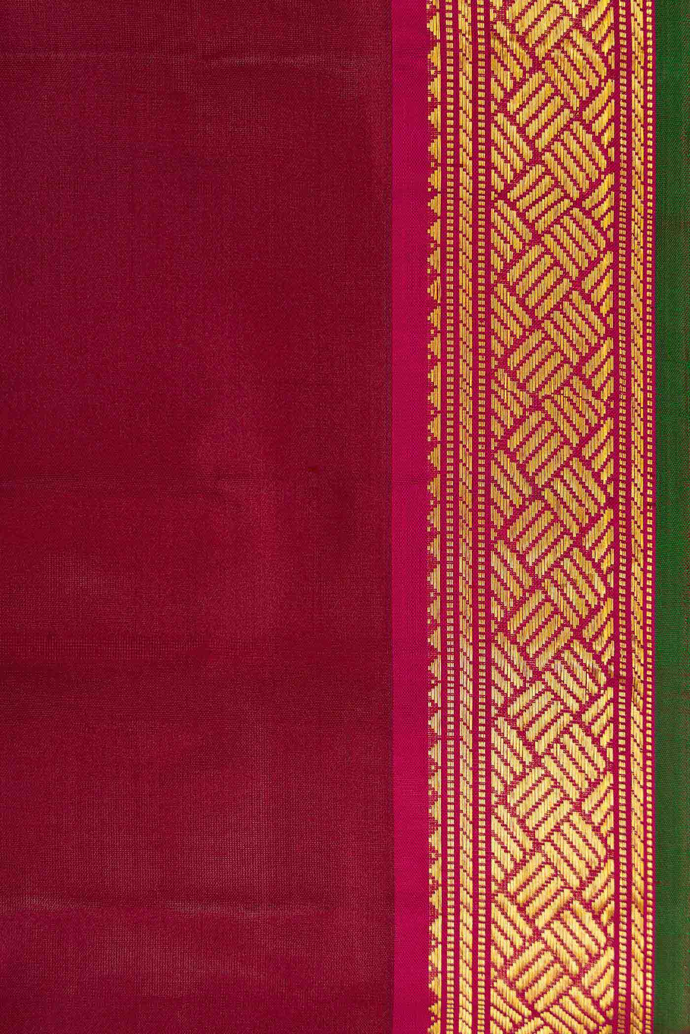 Maroon Kanchipuram Silk Saree - Image 3