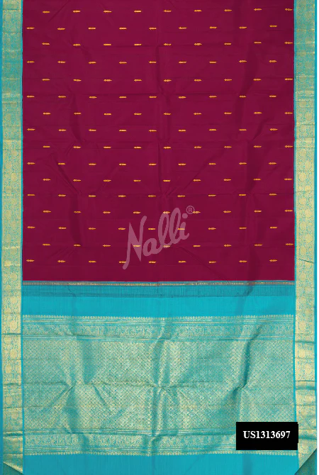 Maroon Dual Tone Kanchipuram Silk Saree