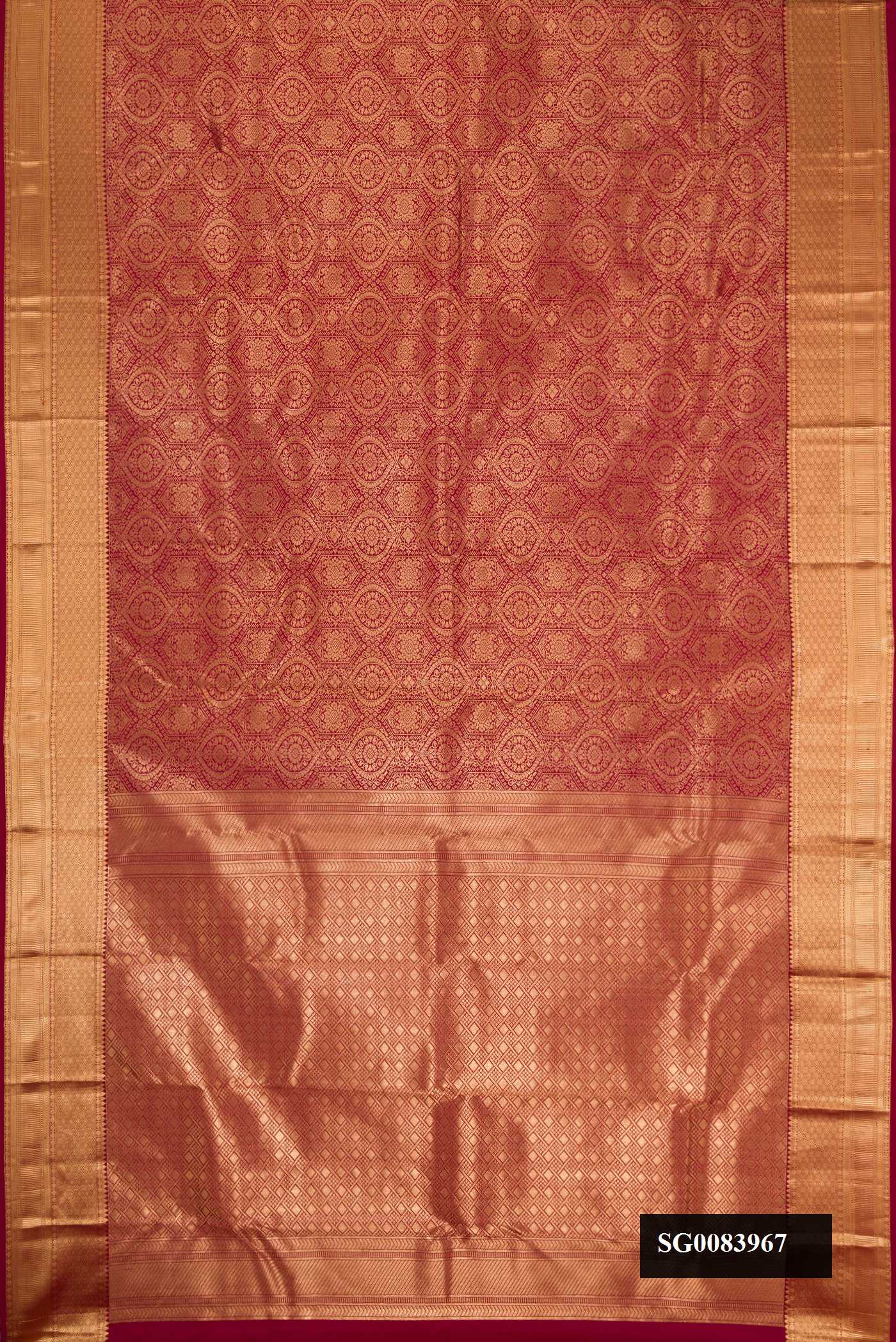 Maroon Dual Tone Kanchipuram Silk Saree