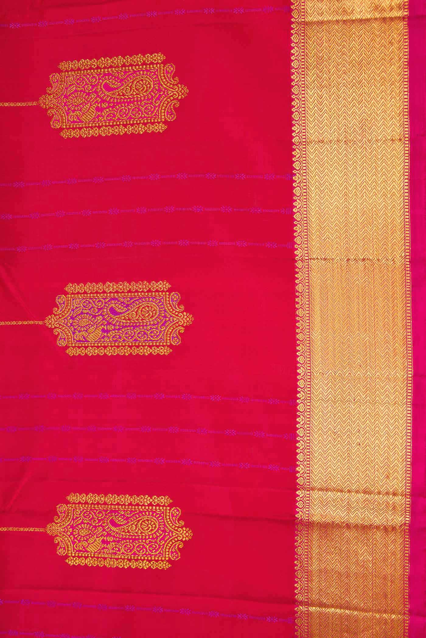 Maroon Dual Tone Kanchipuram Silk Saree - Image 3