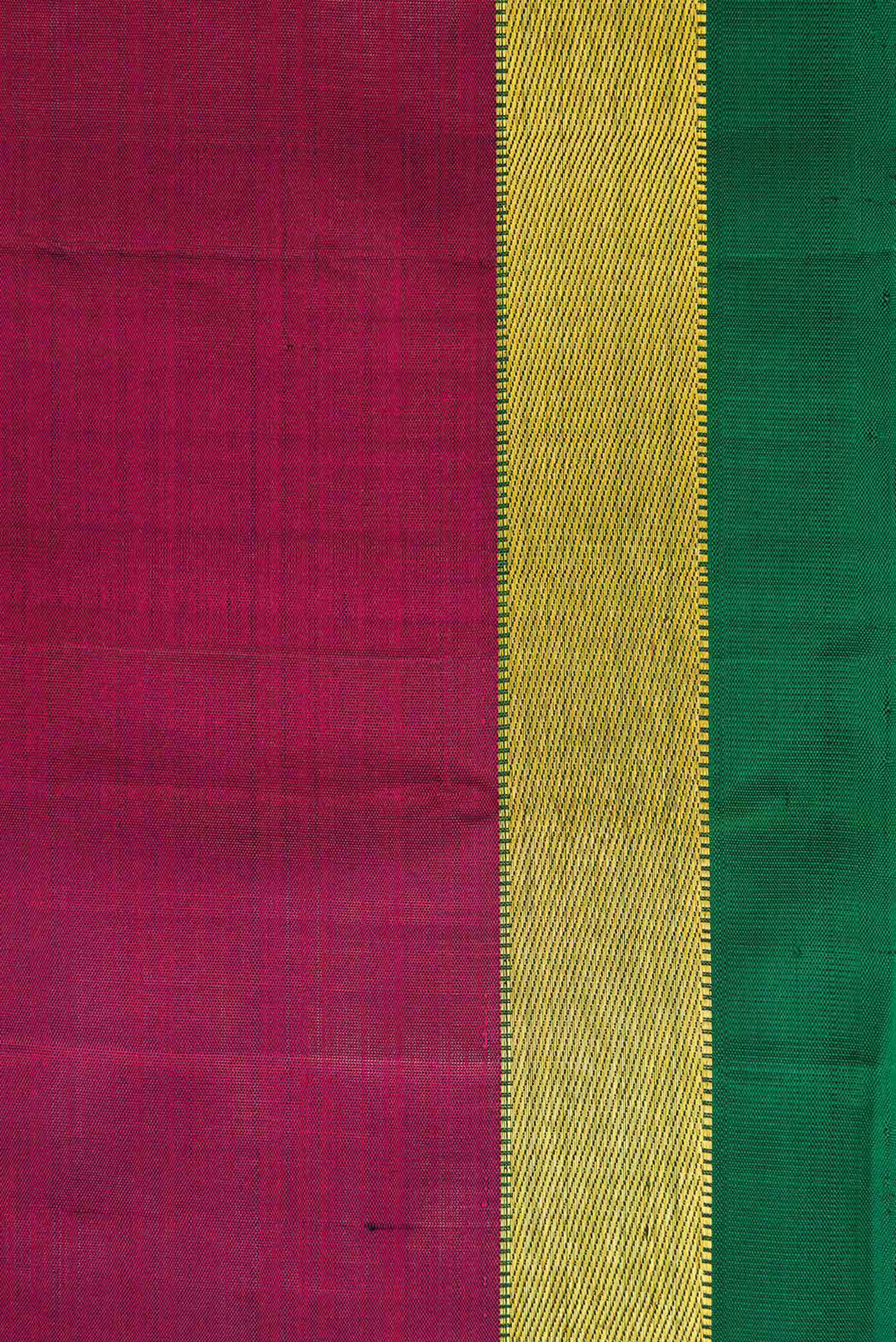 Maroon Kanjivaram Silk Saree - Image 3