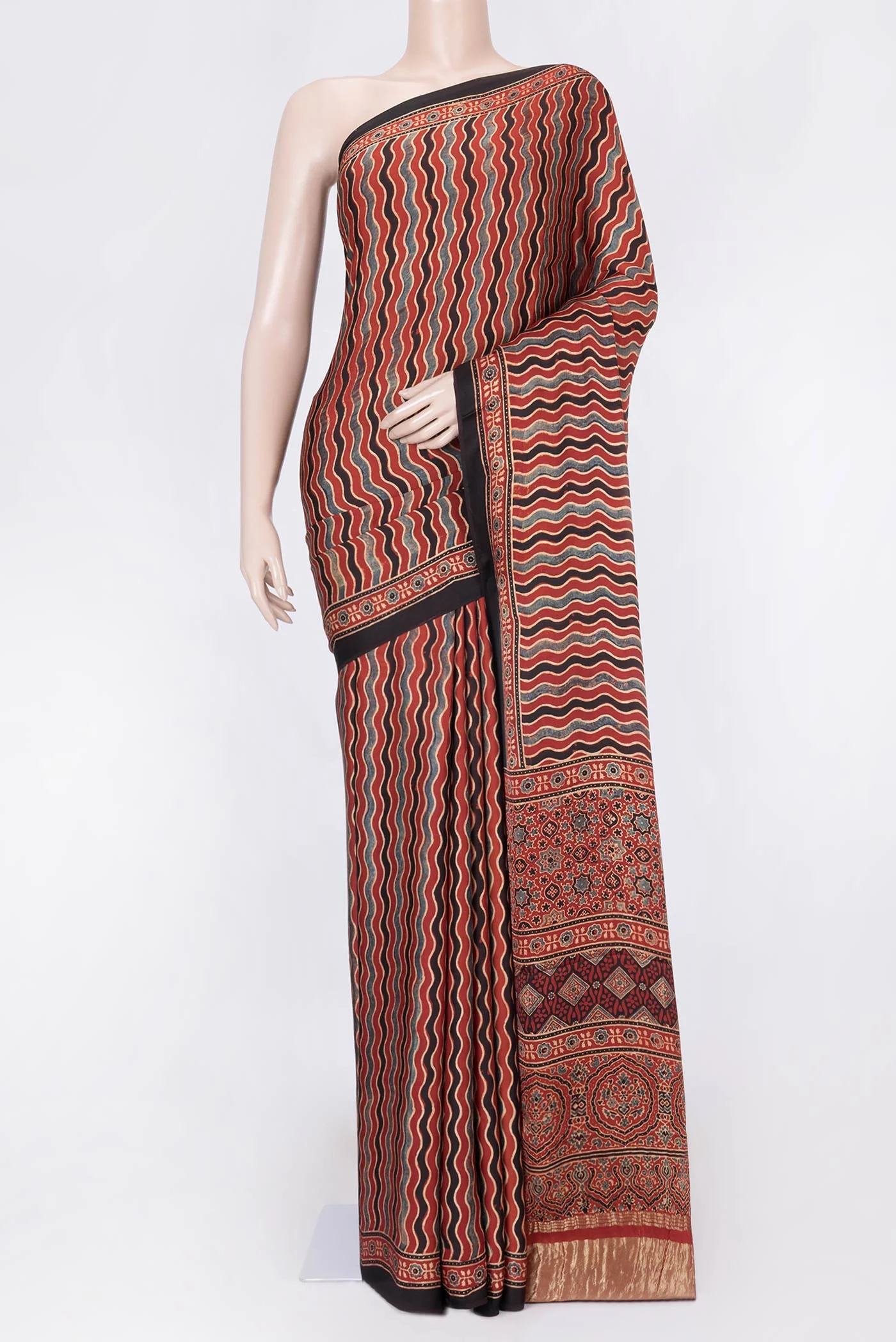 Maroon Dual Tone Linen Saree