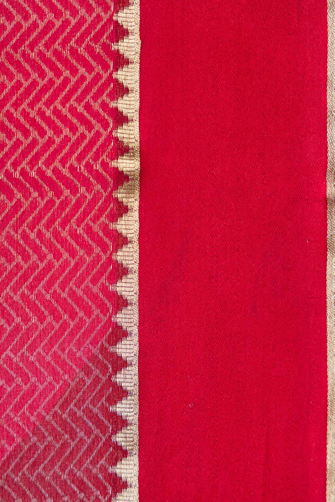 Maroon Dual Tone Mysore Georgette Saree - Image 3