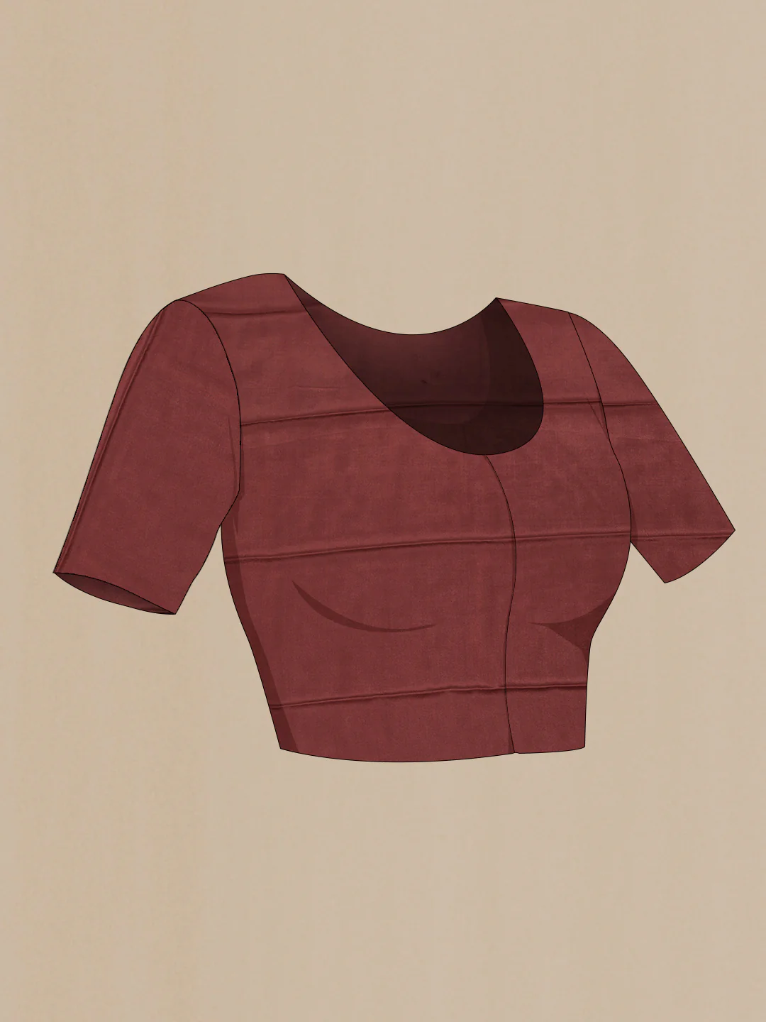 Maroon Dual Tone Mysore Georgette Saree - Image 4