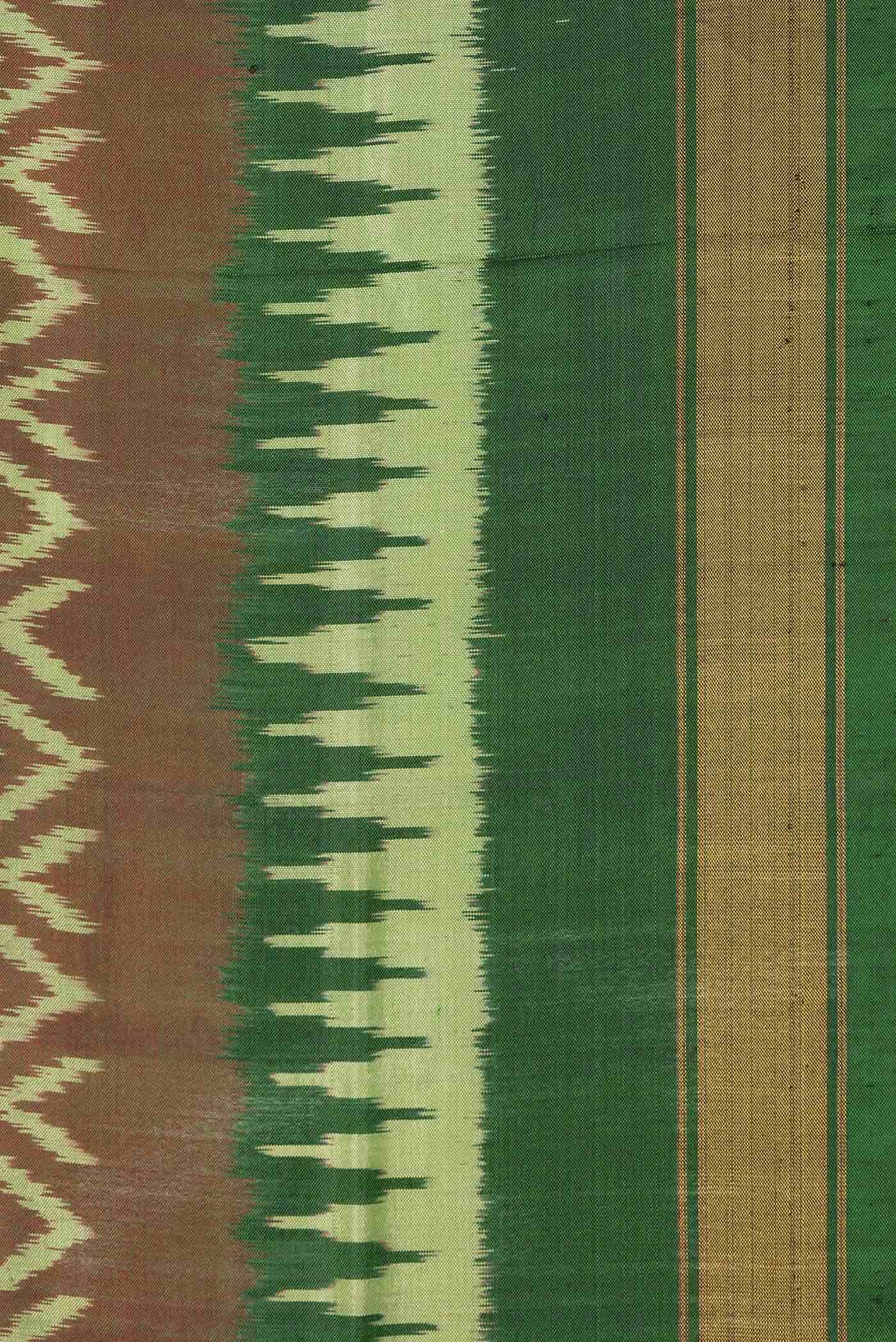Maroon Dual Tone Rajkot Patola Silk Saree - Image 5