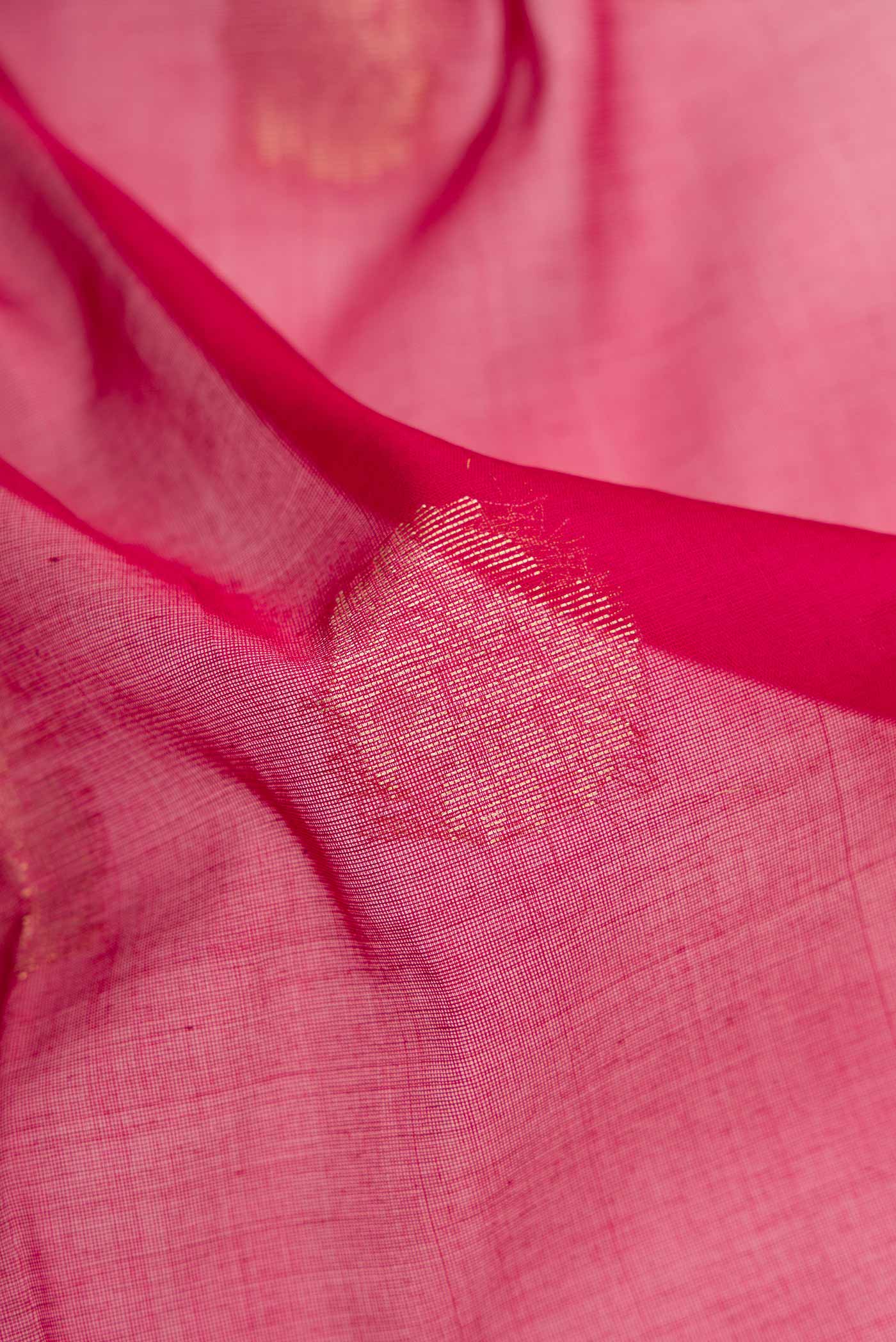 Maroon Silk Cotton Saree - Image 2
