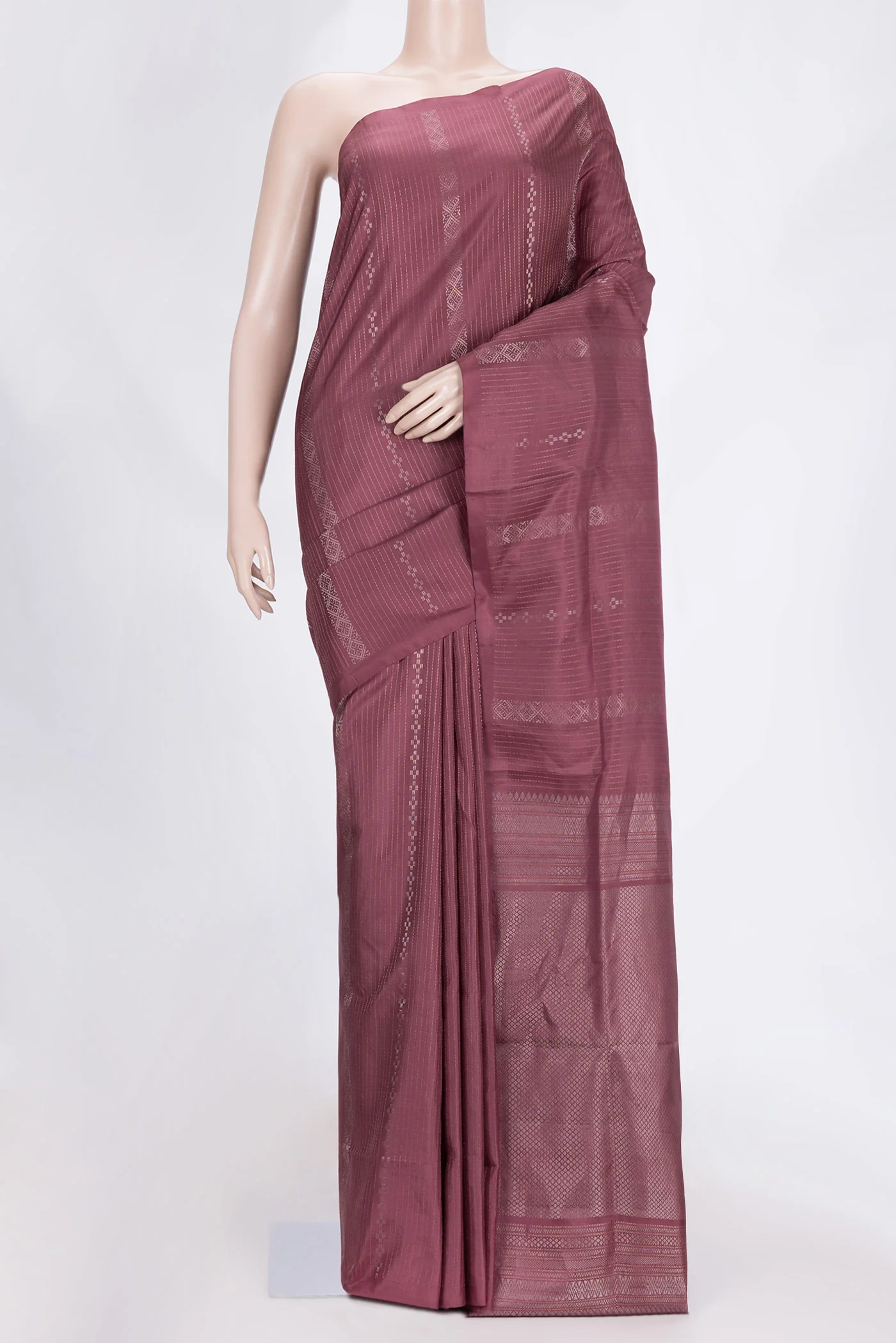 Maroon Dual Tone Soft Silk Saree