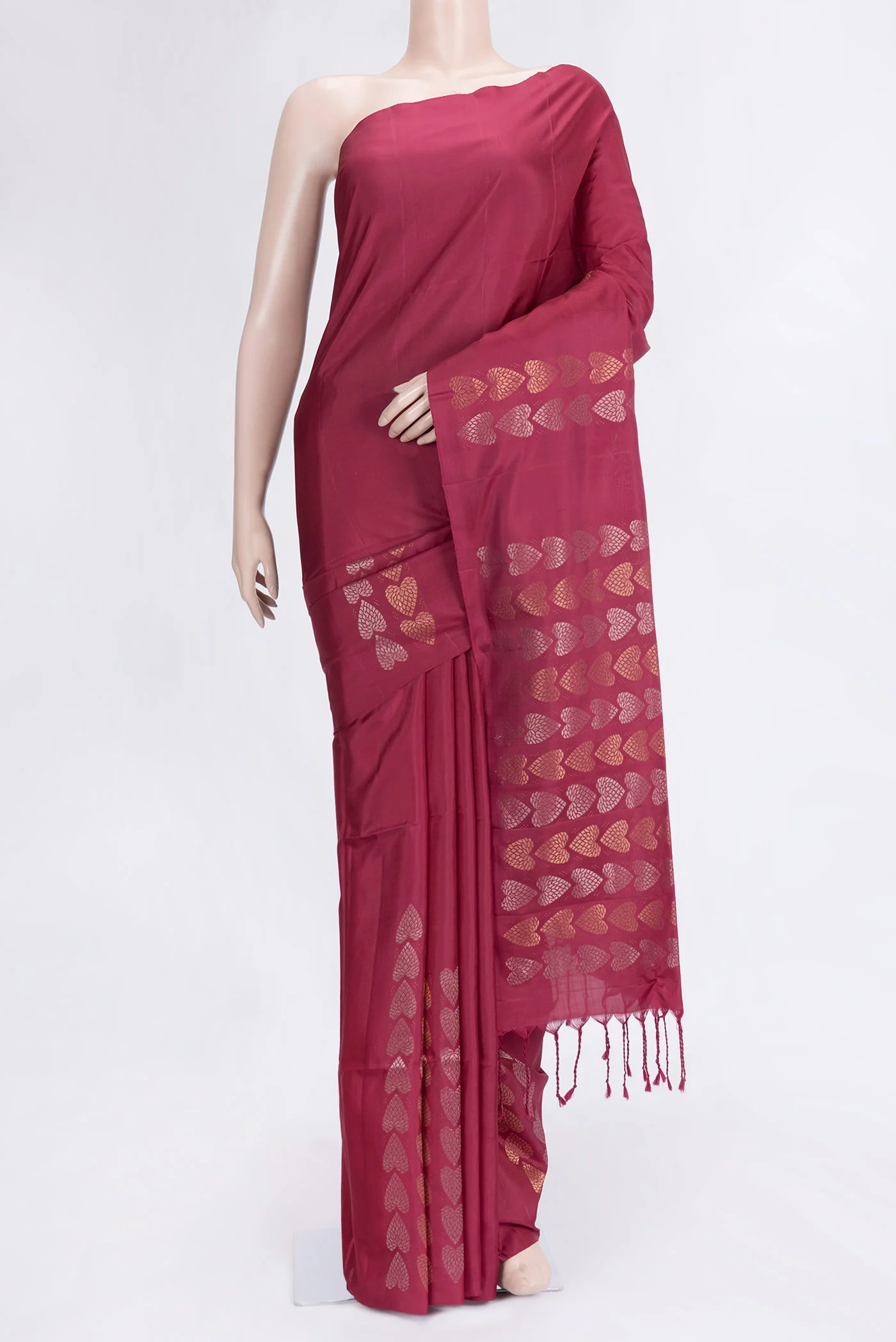 Maroon Soft Silk Saree