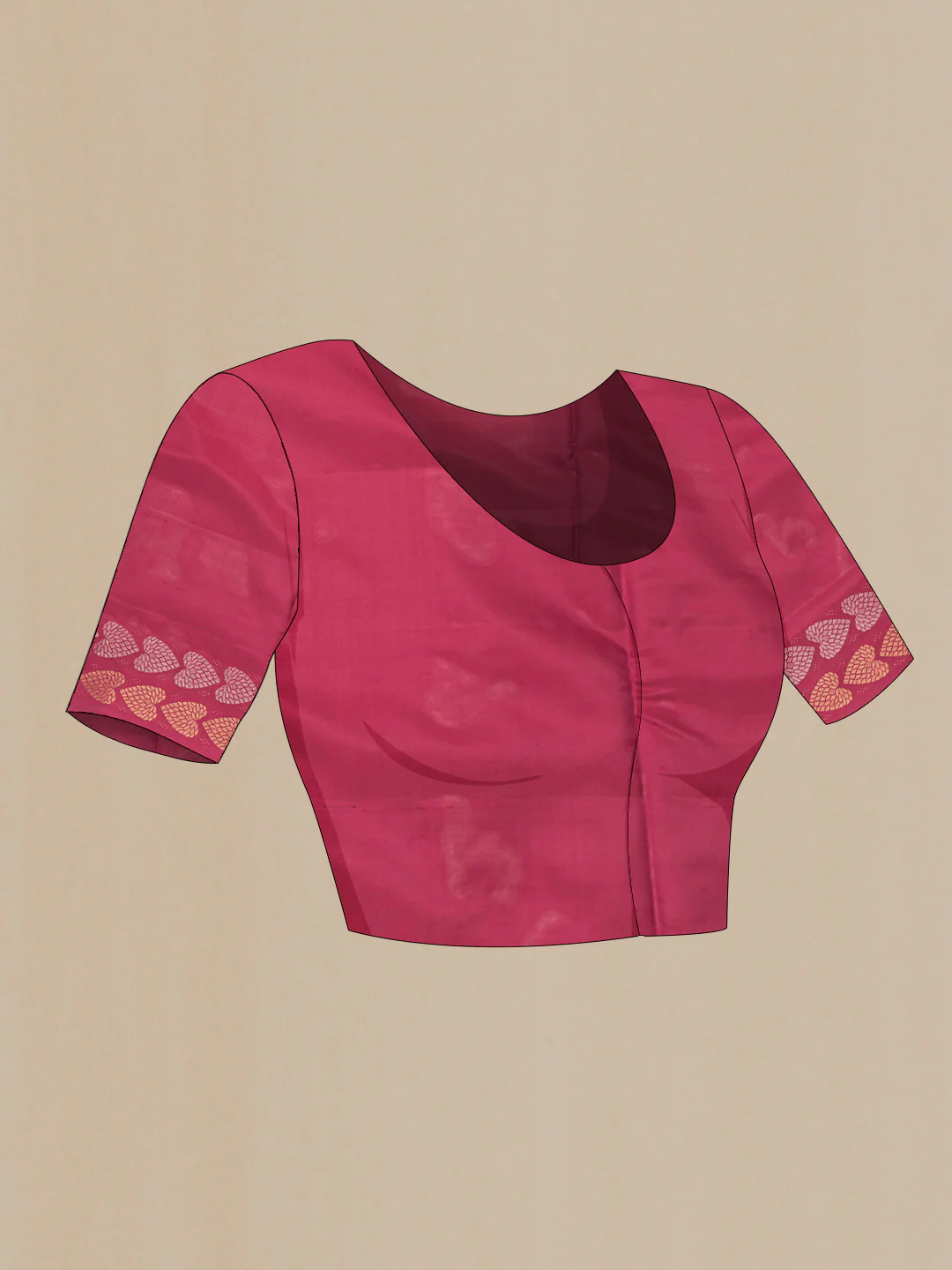 Maroon Soft Silk Saree - Image 4