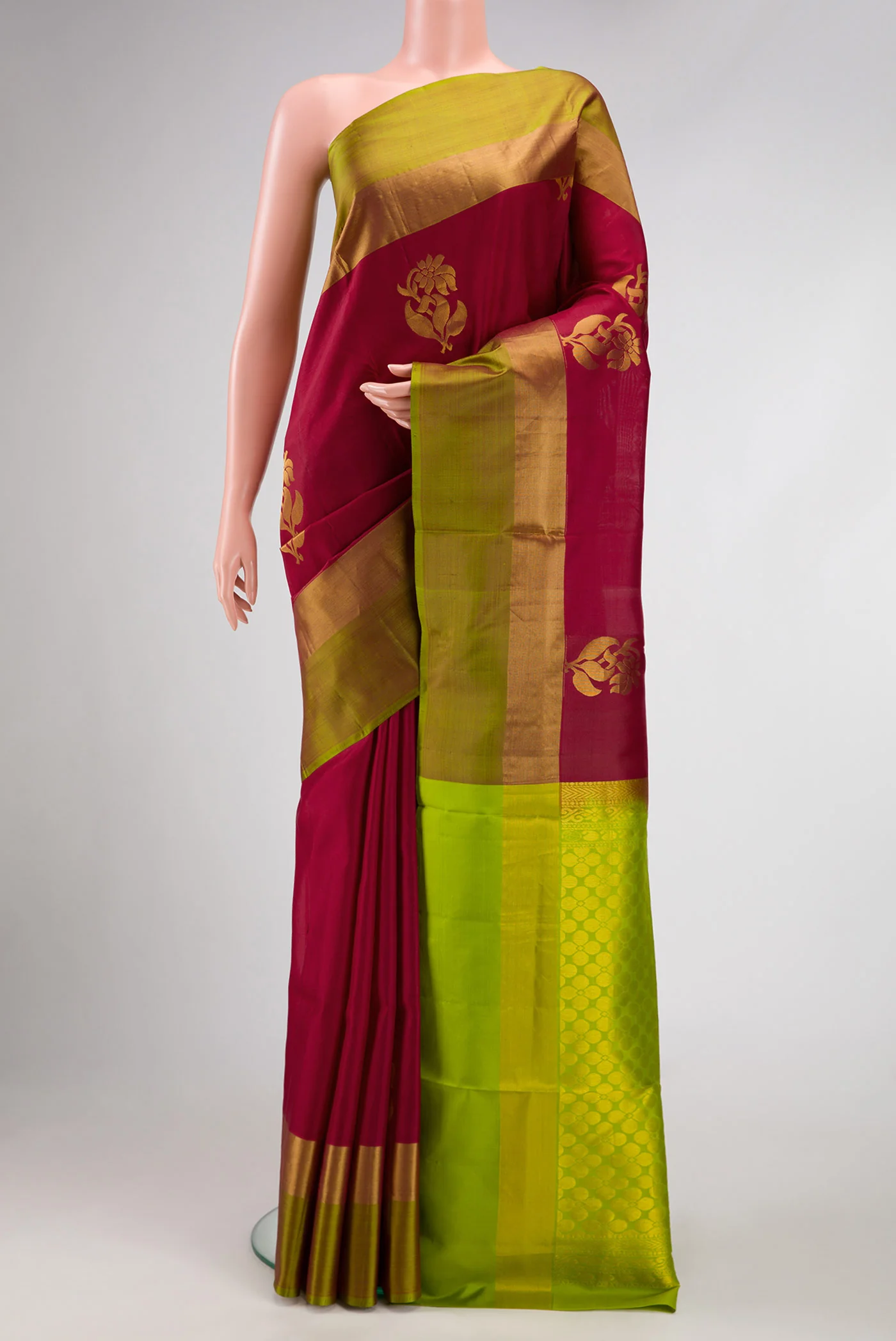 Maroon Soft Silk Saree