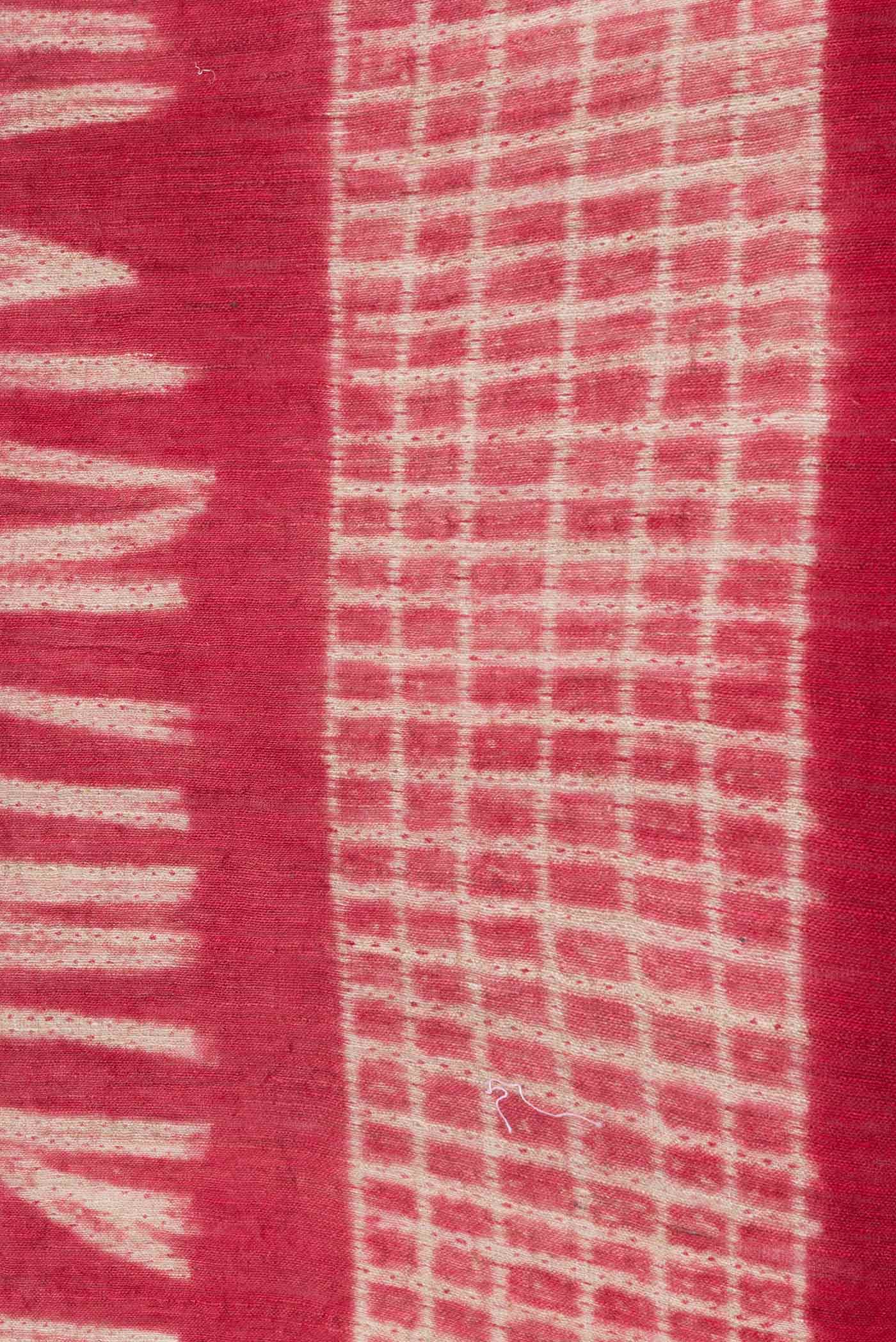 Maroon Tussar Silk Saree - Image 3
