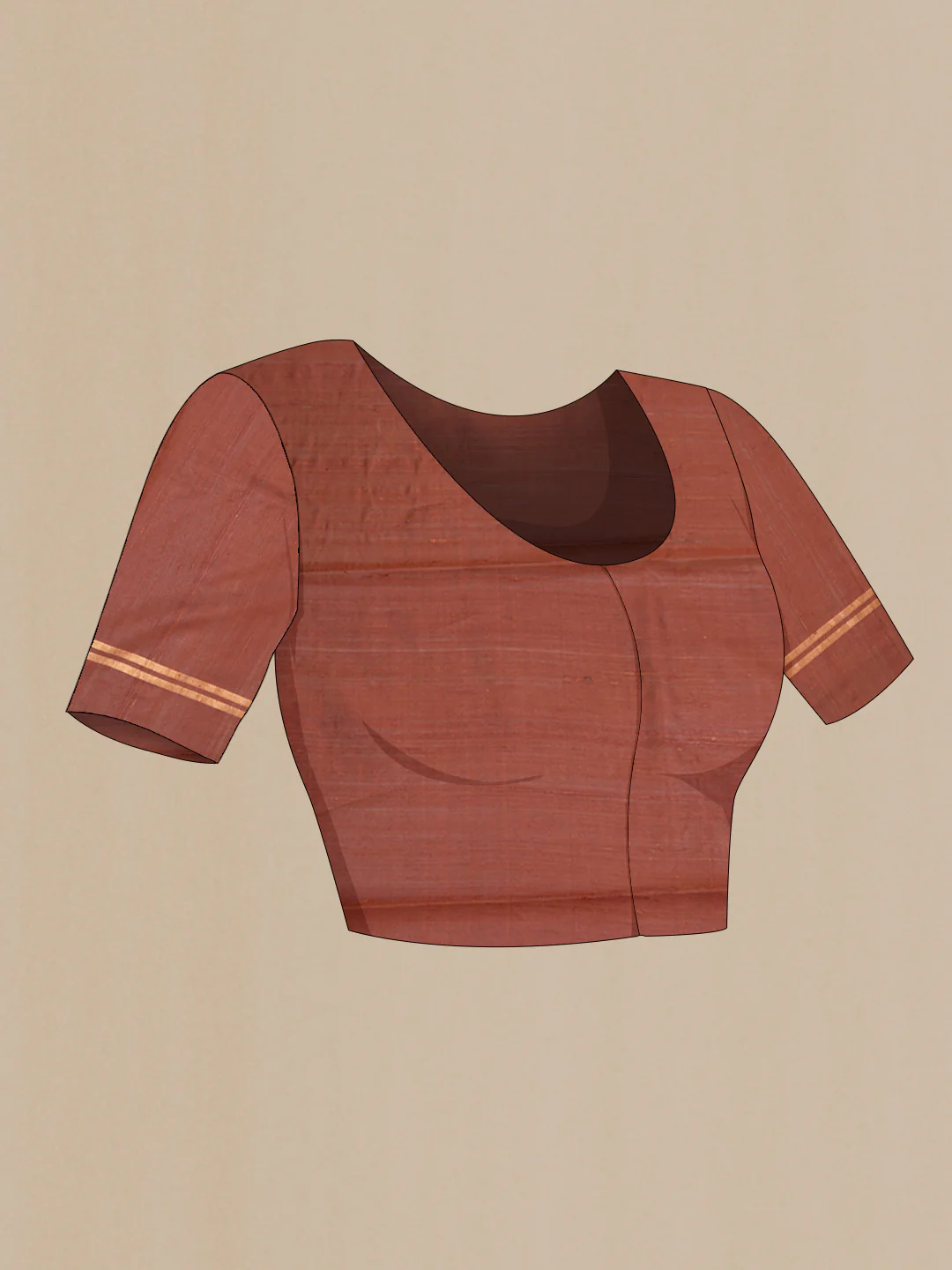 Maroon Dual Tone Tussar Silk Saree - Image 4