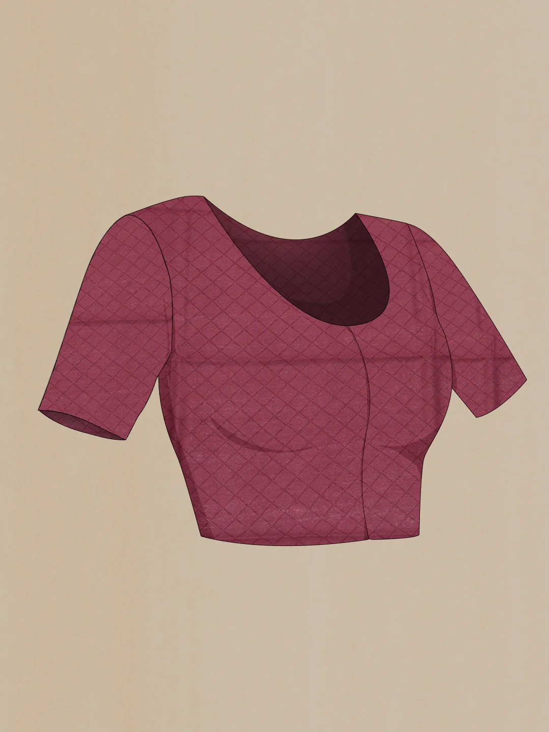 Maroon Dual Tone Tussar Silk Saree - Image 4