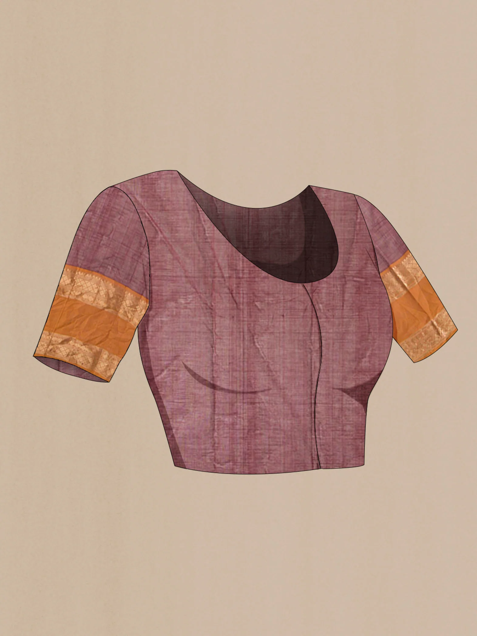 Maroon Kanchi Cotton Saree - Image 4