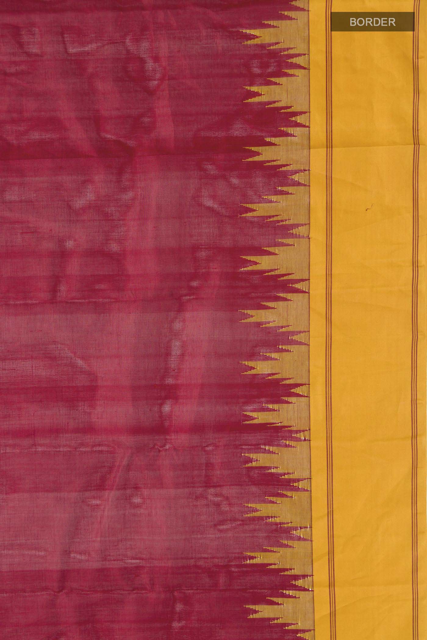 Maroon Kanchi Cotton Saree - Image 3