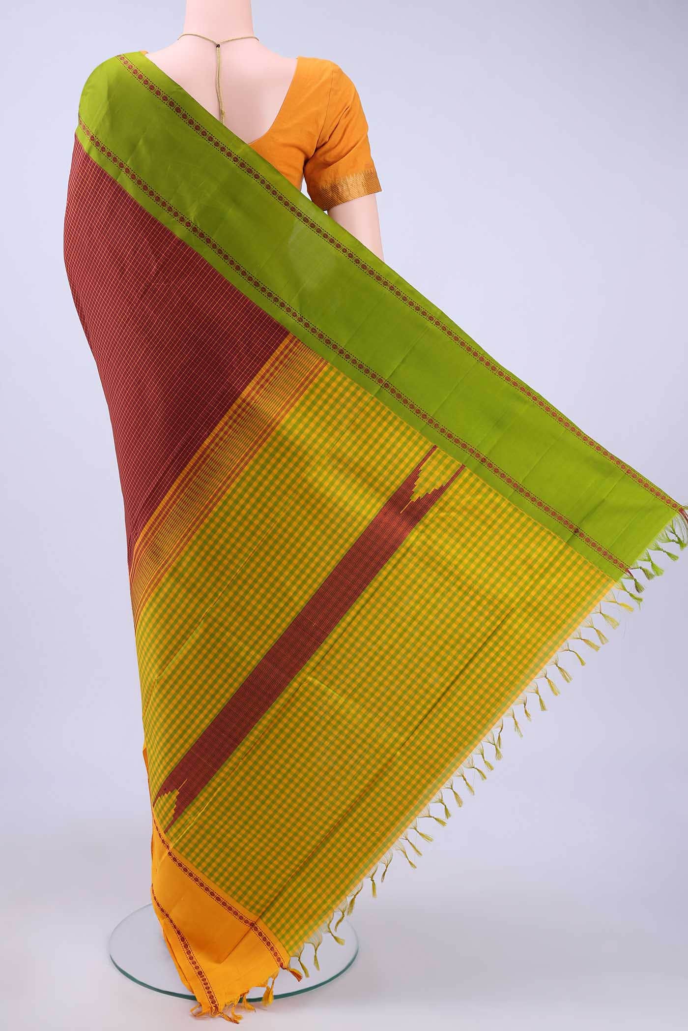 Maroon Kanjivaram Saree - Image 2