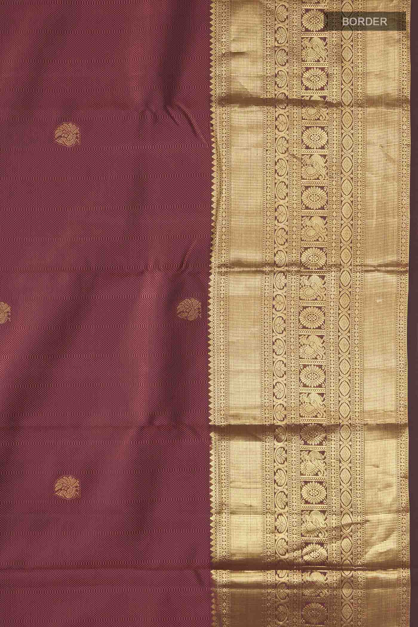 Maroon Kanchipuram Silk Saree - Image 3