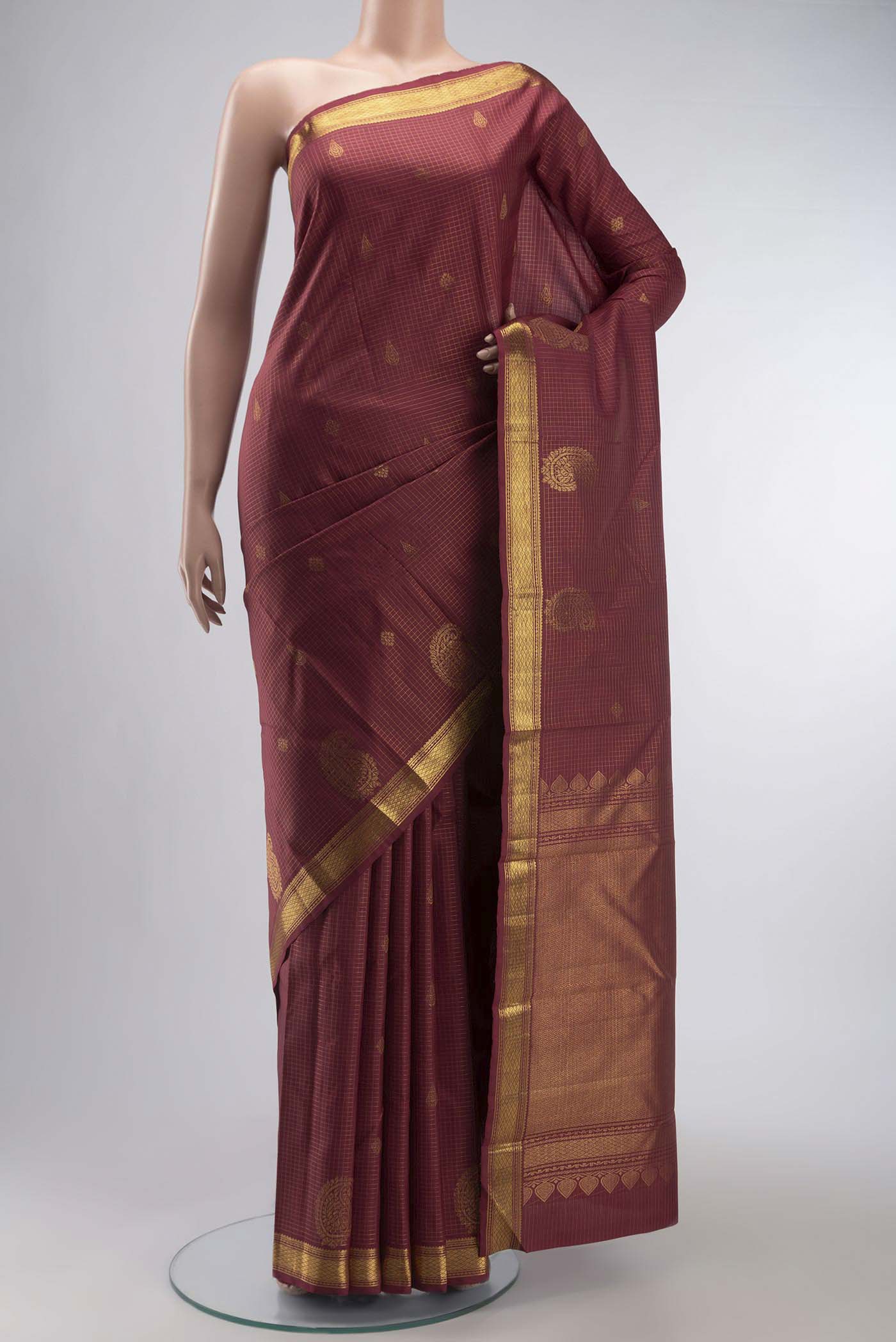 Maroon Kanjivaram Silk Saree