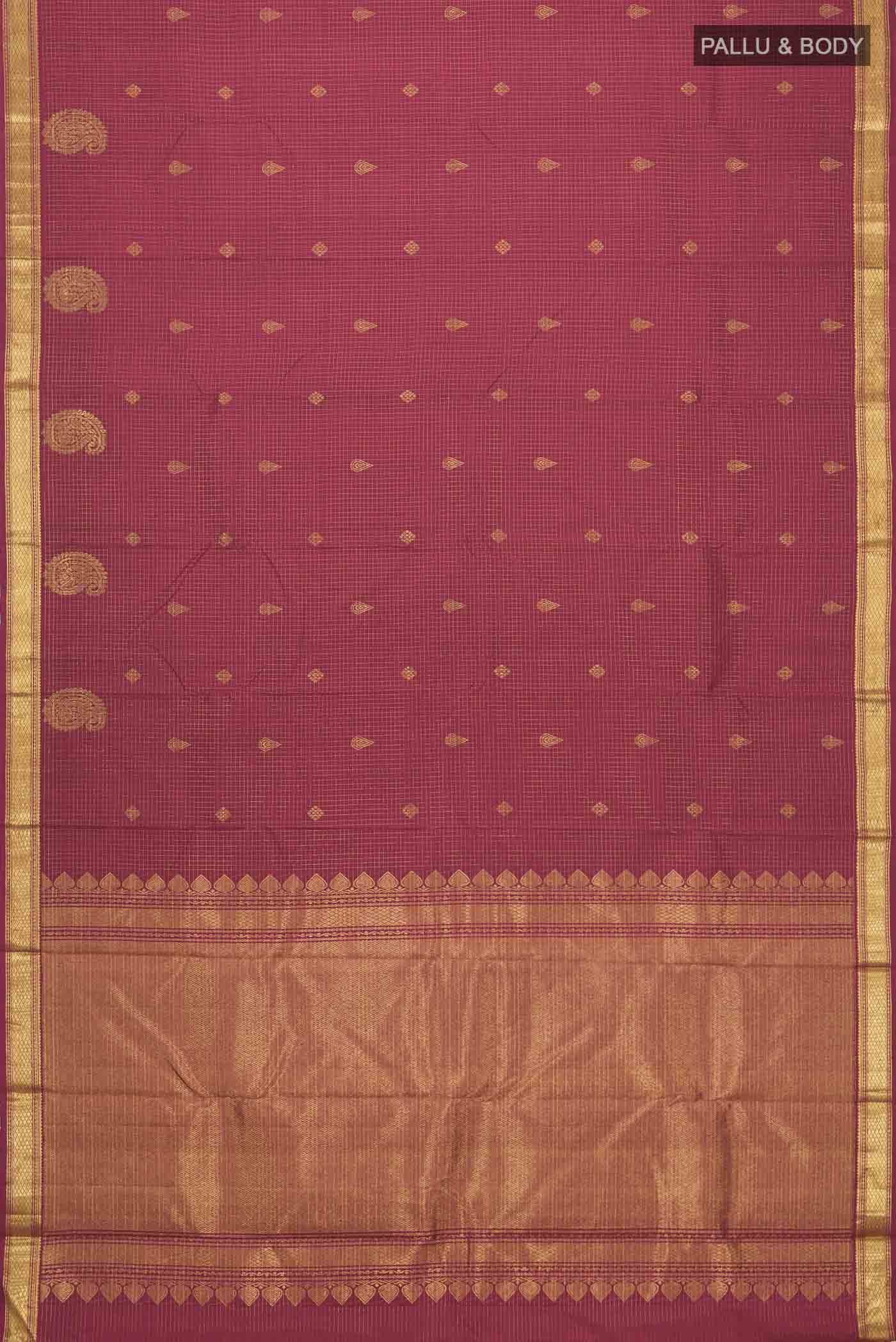 Maroon Kanjivaram Silk Saree - Image 6