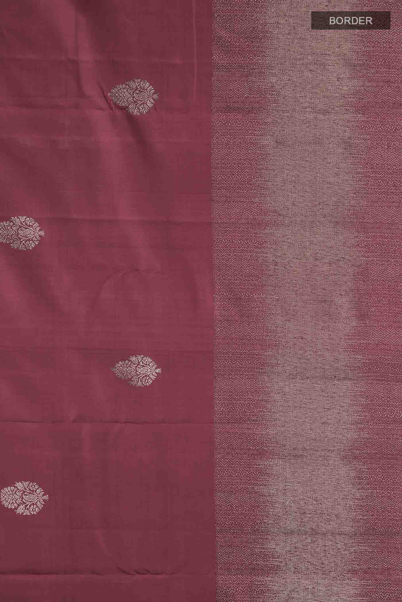Maroon Kanjivaram Silk Saree - Image 3