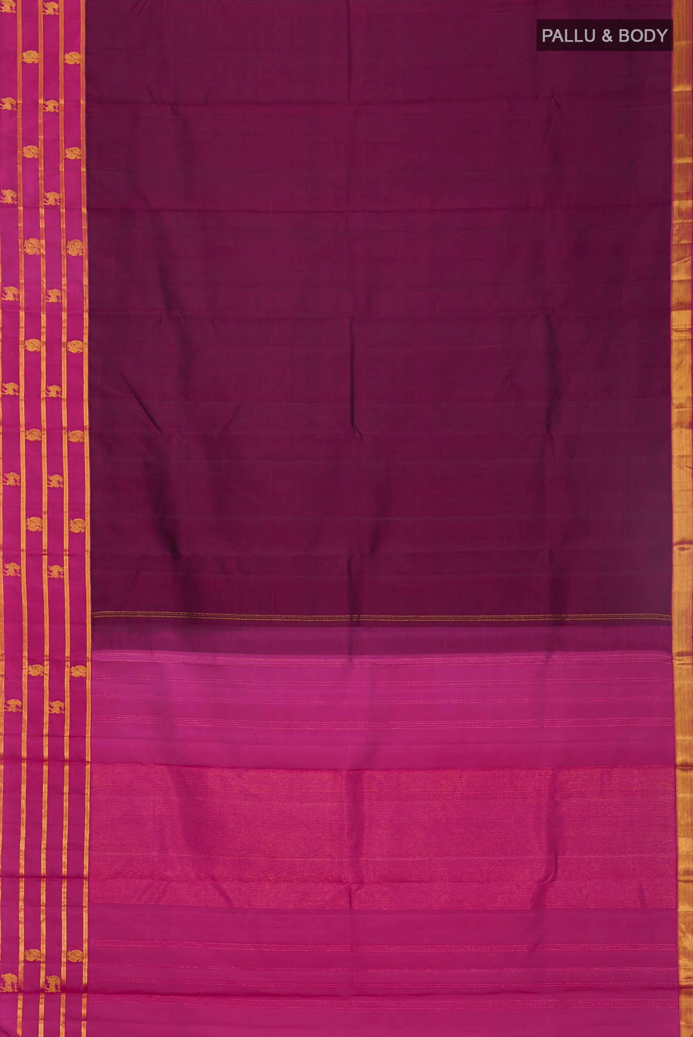 Maroon Kanjivaram Silk Saree - Image 6