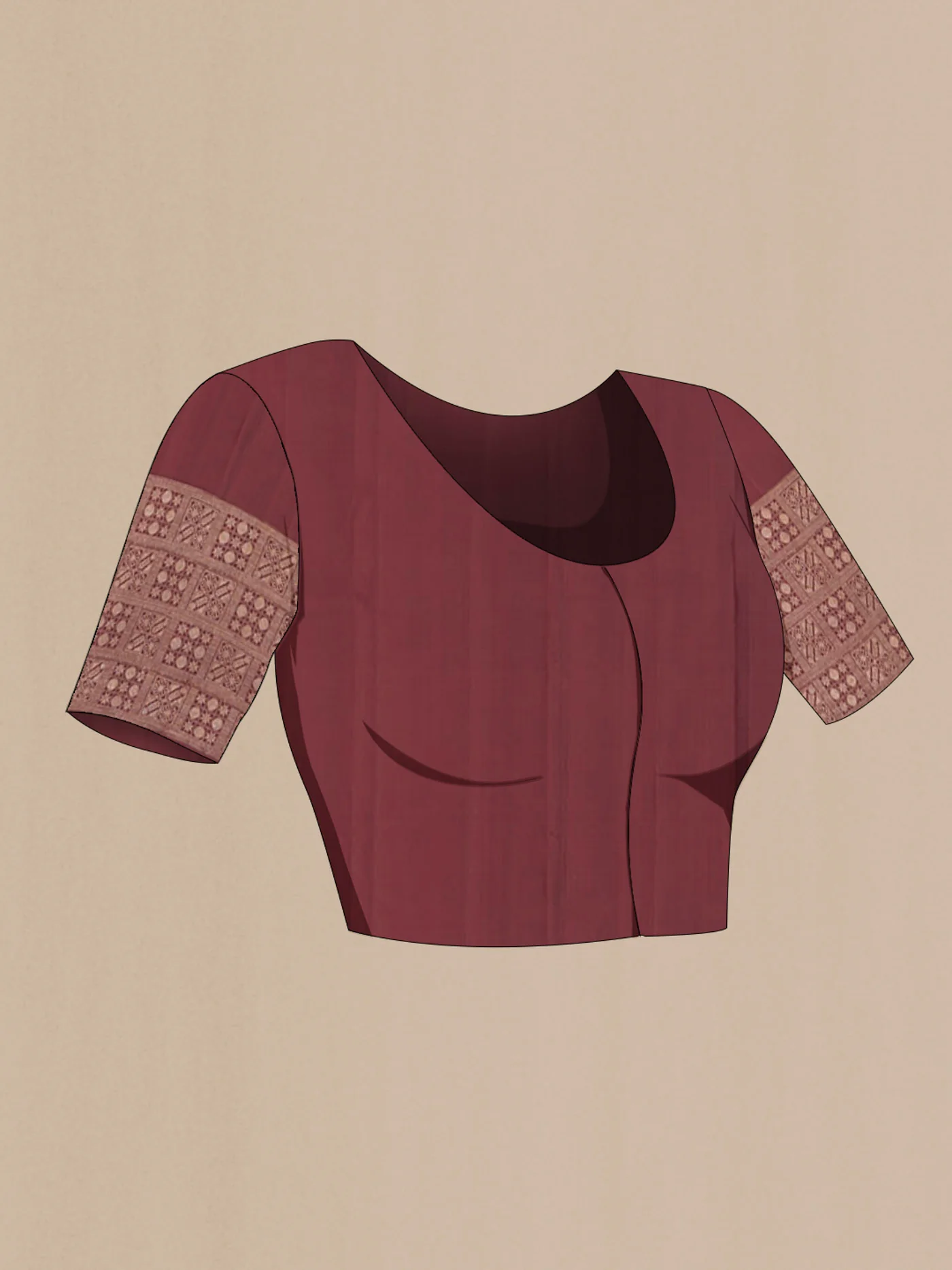 Maroon Kanchipuram Silk Saree - Image 5