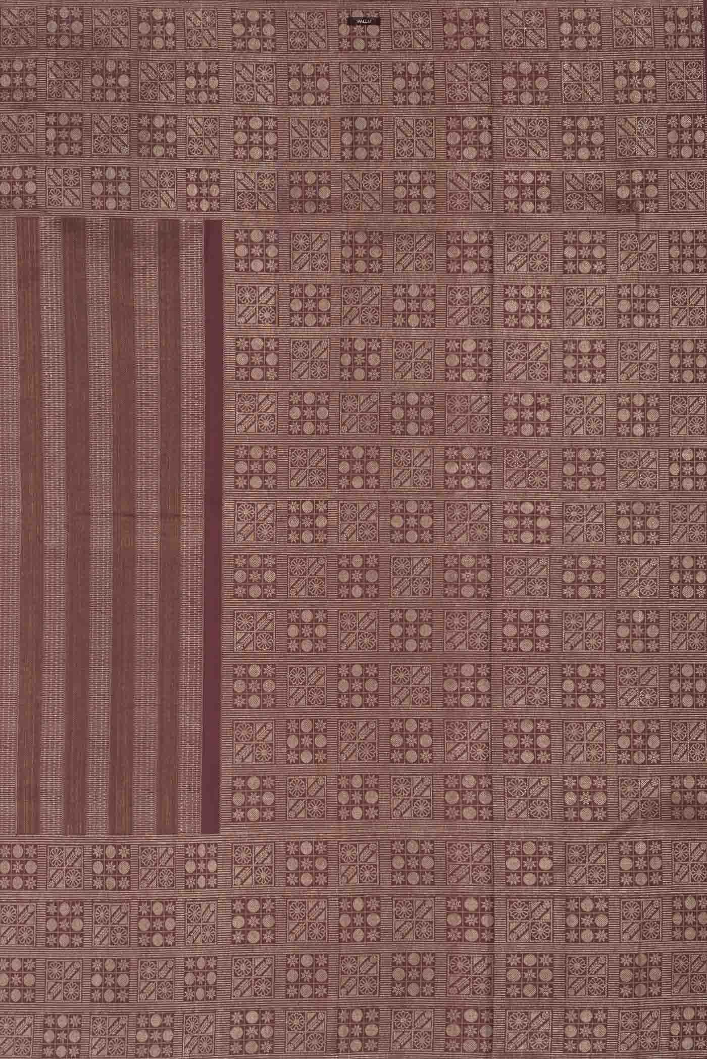 Maroon Kanchipuram Silk Saree - Image 7