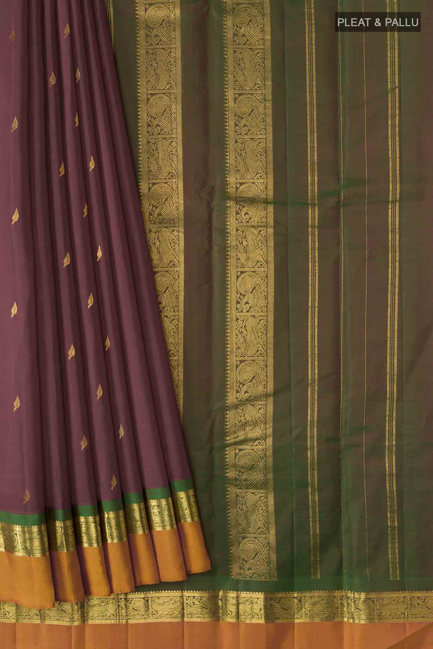 Coffee Brown Kanjivaram Silk Saree - Image 4