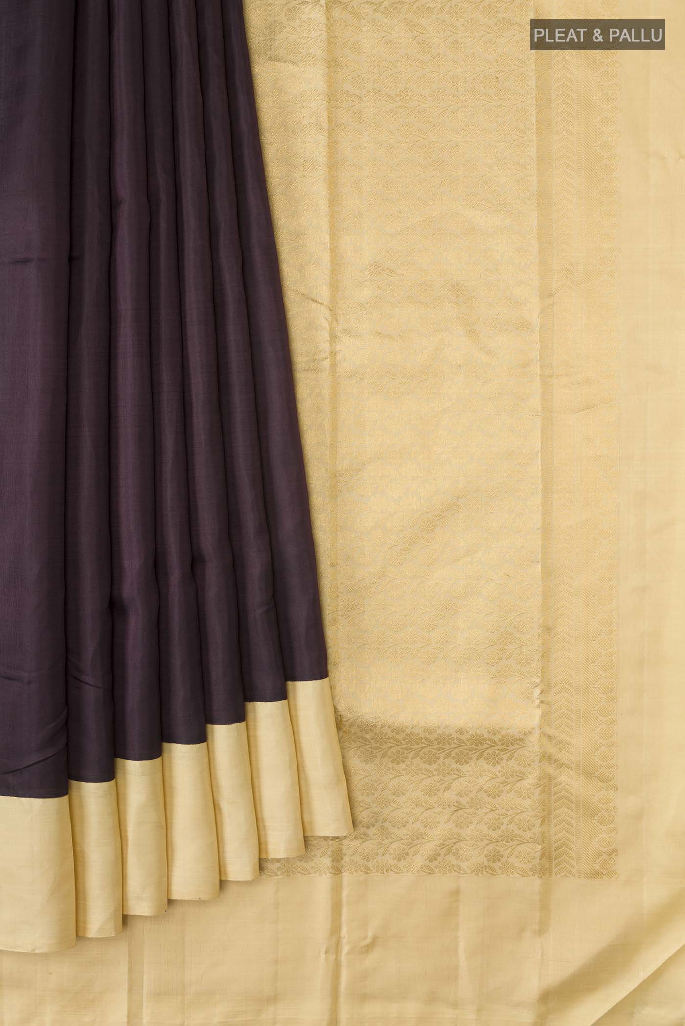 Coffee Brown Kanchipuram Silk Saree - Image 4