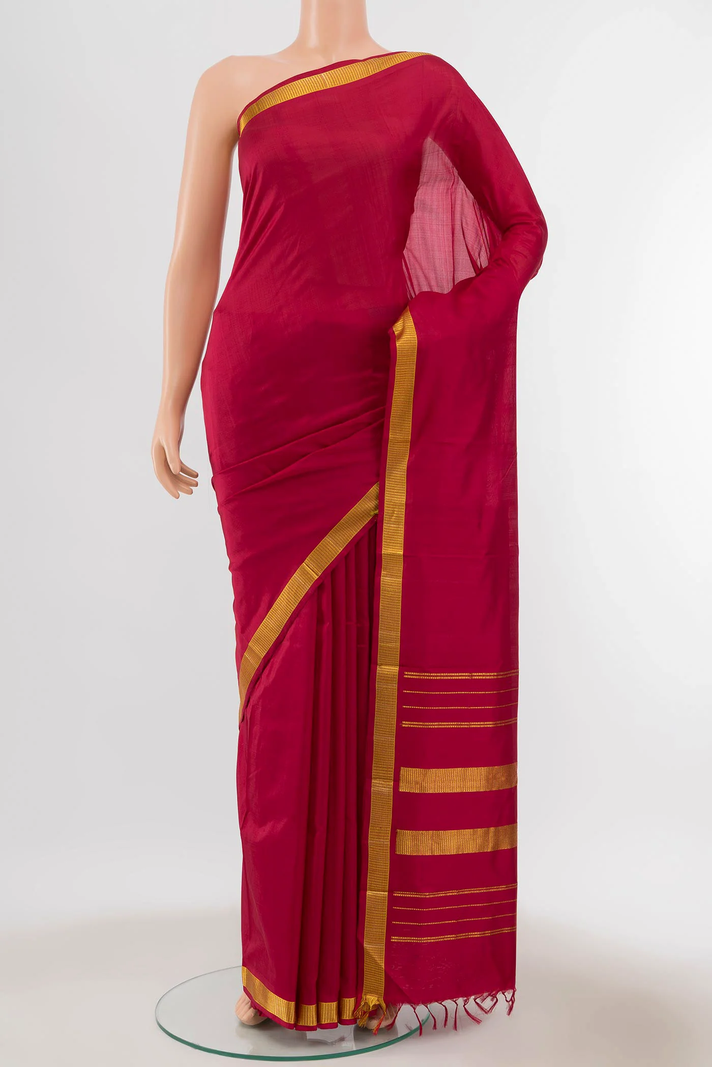 Maroon Kanjivaram Silk Saree