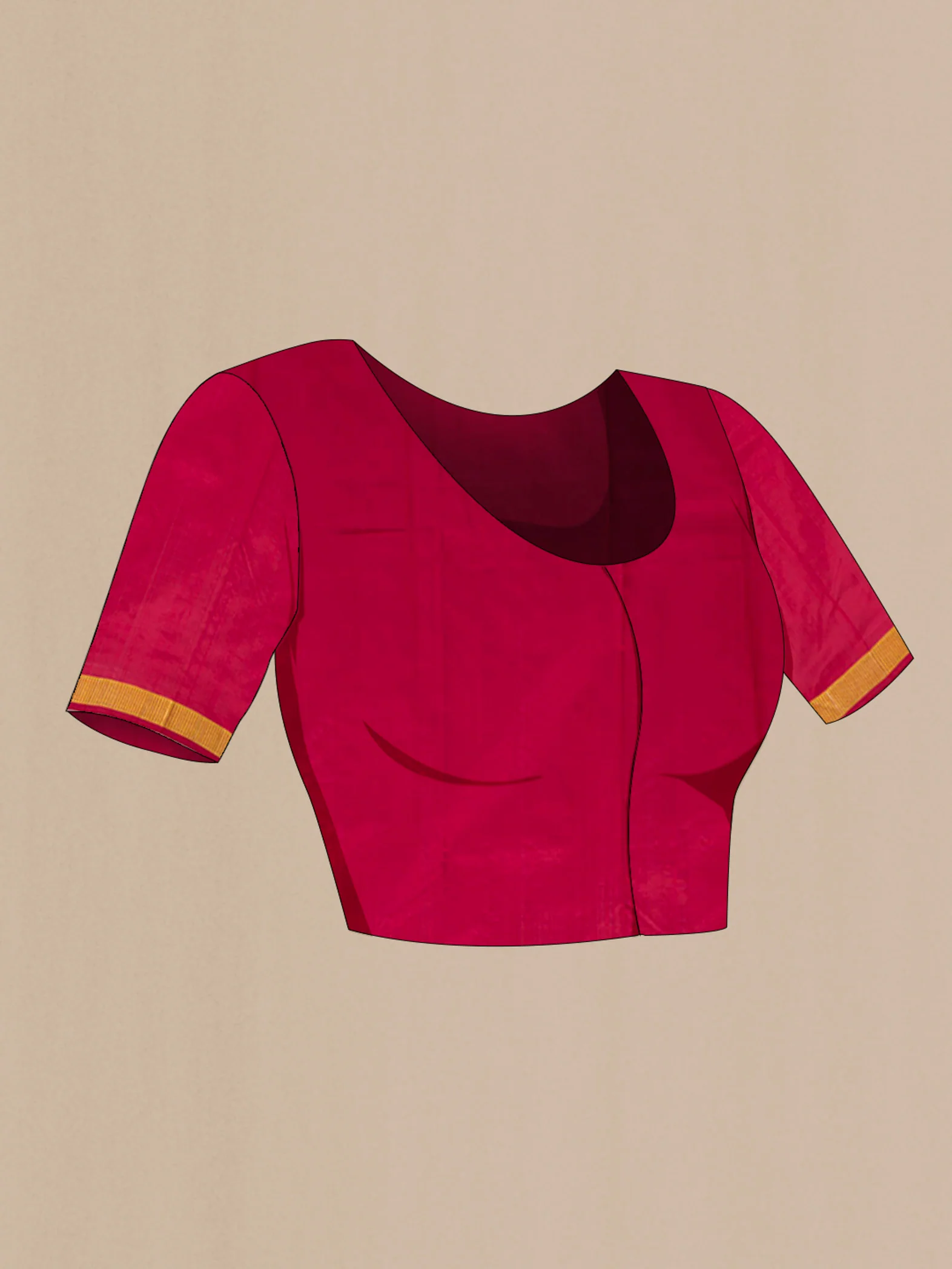 Maroon Kanjivaram Silk Saree - Image 4