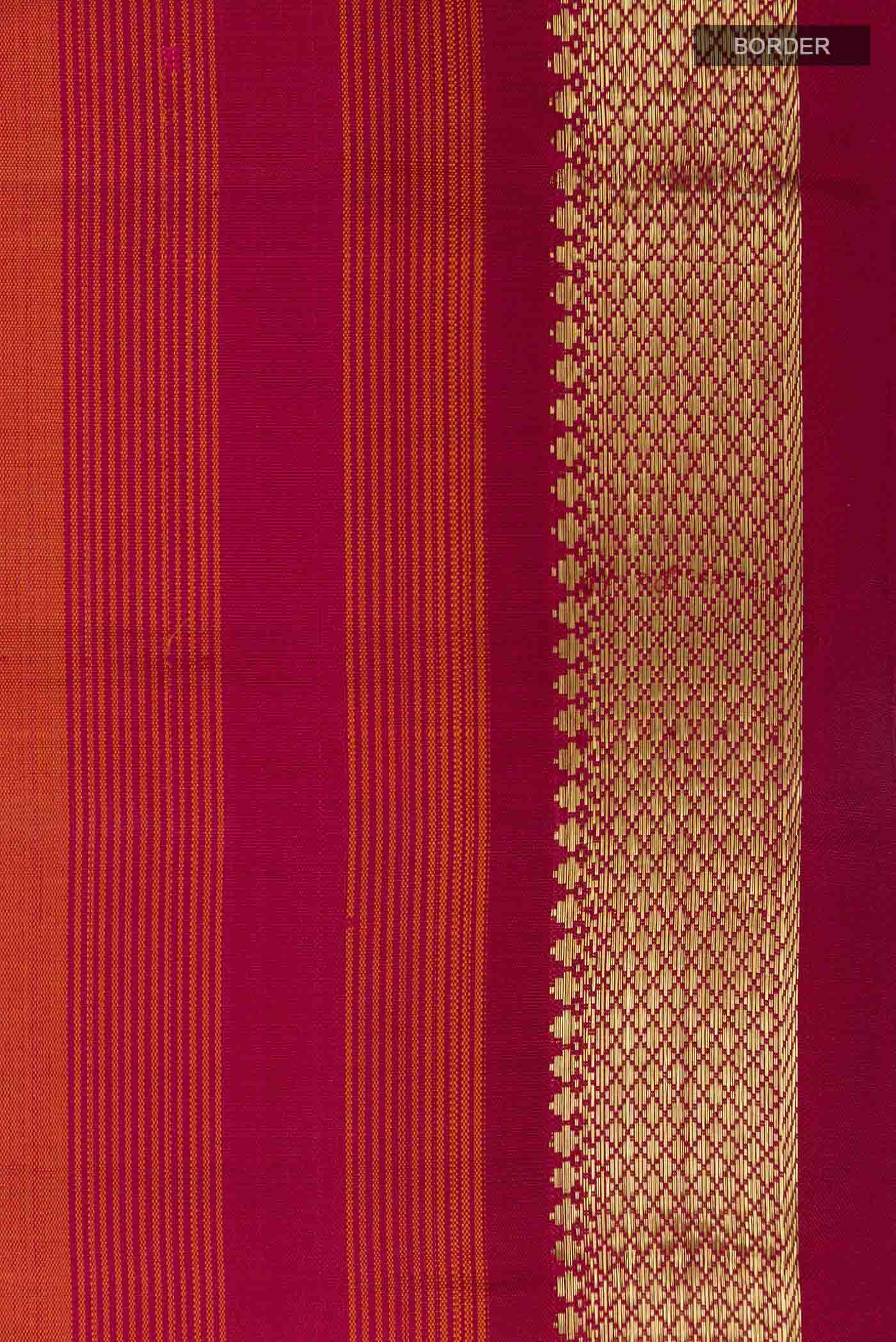 Maroon Kanjivaram Silk Saree - Image 3