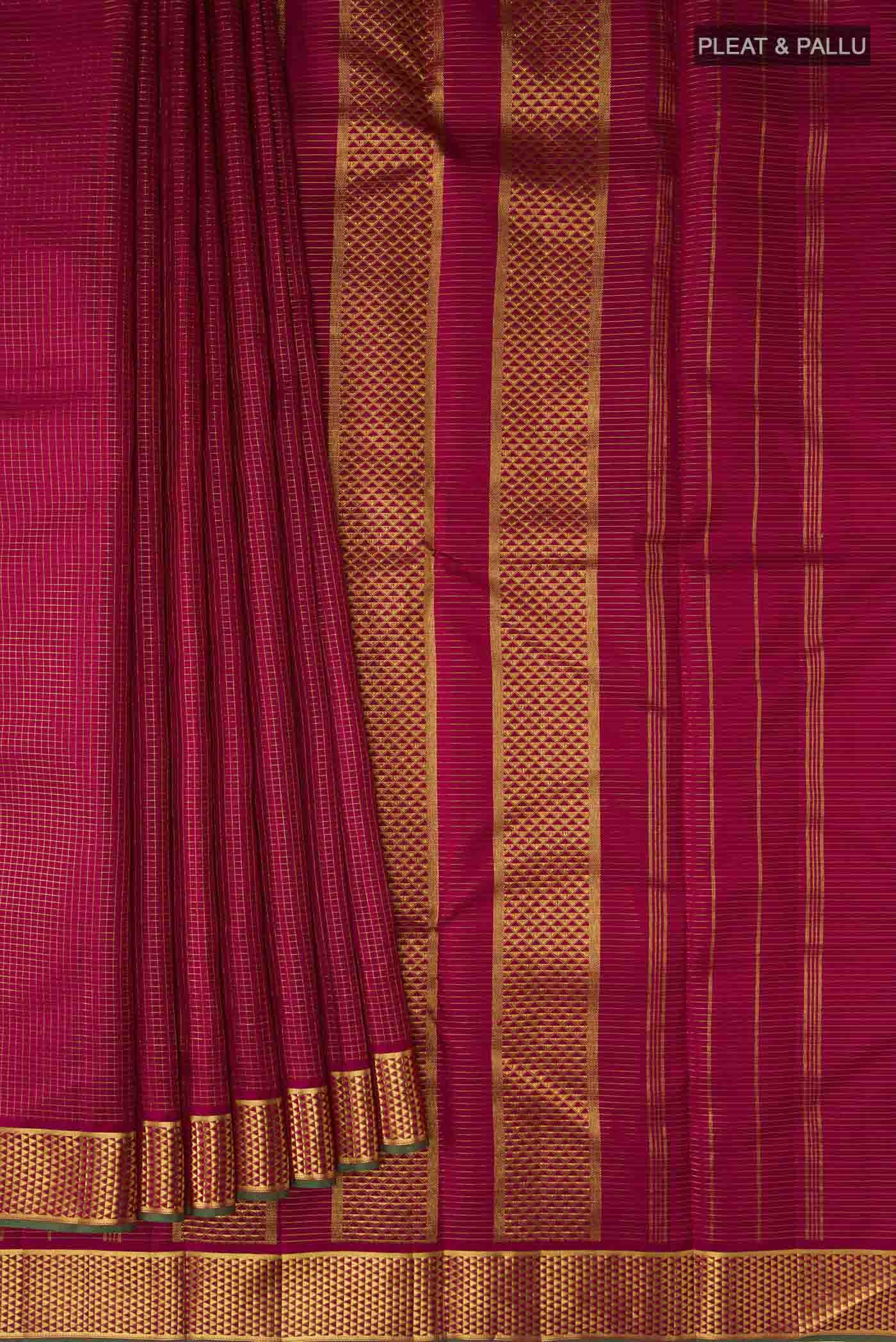 Maroon Kanchipuram Silk Saree - Image 4