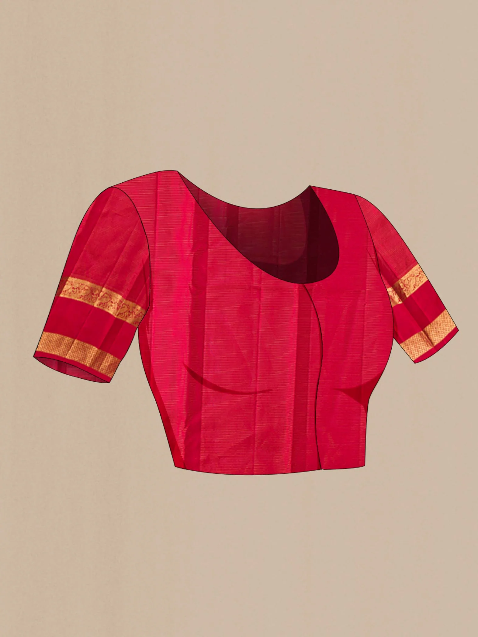 Maroon Kanjivaram Silk Saree - Image 4