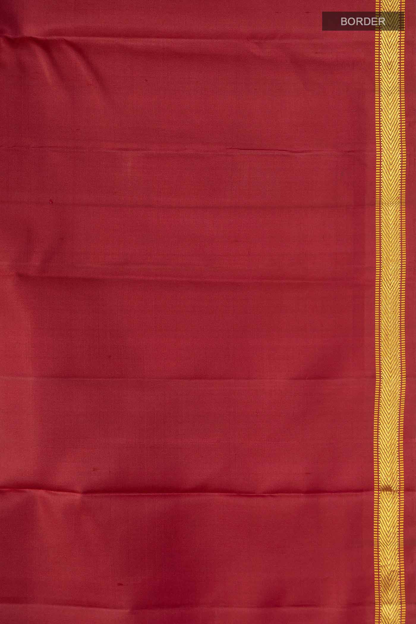Maroon Kanchipuram Silk Saree - Image 3