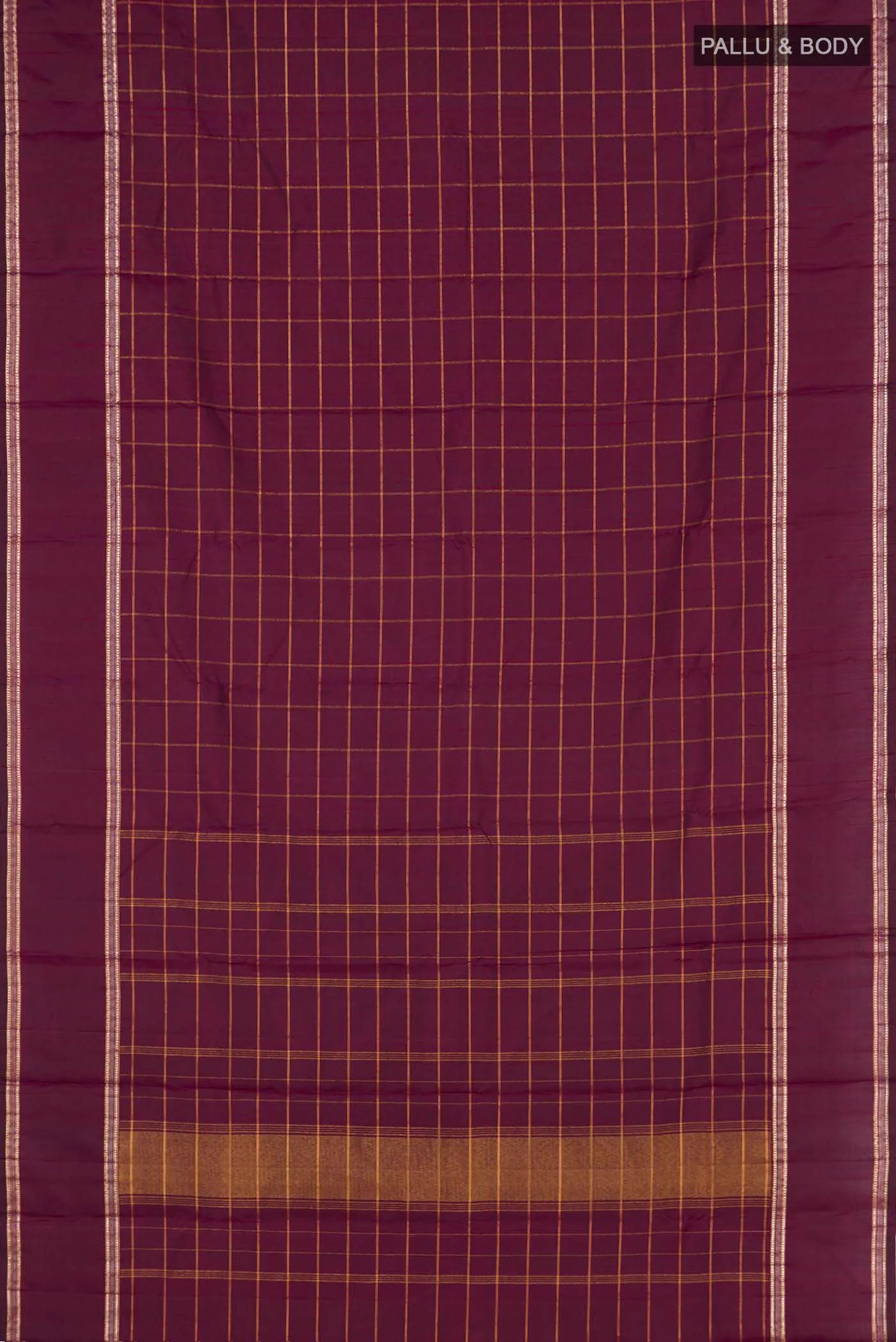 Maroon Kanchipuram Silk Saree - Image 5