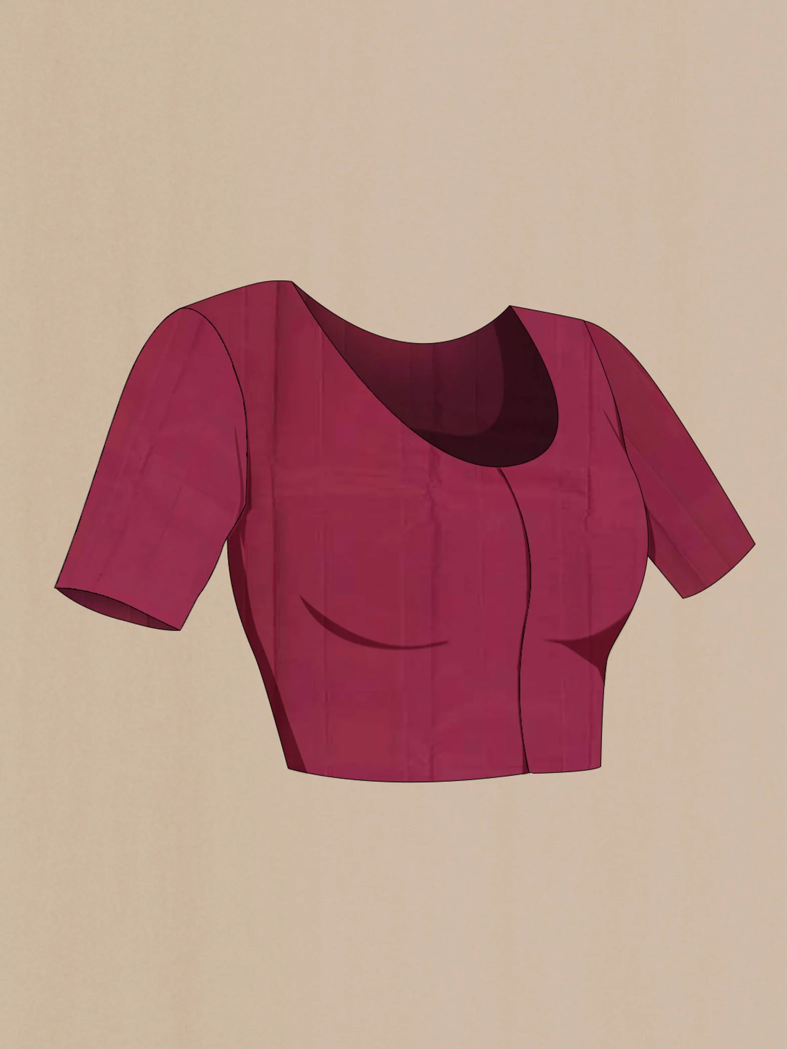Maroon Kanjivaram Silk Saree - Image 4