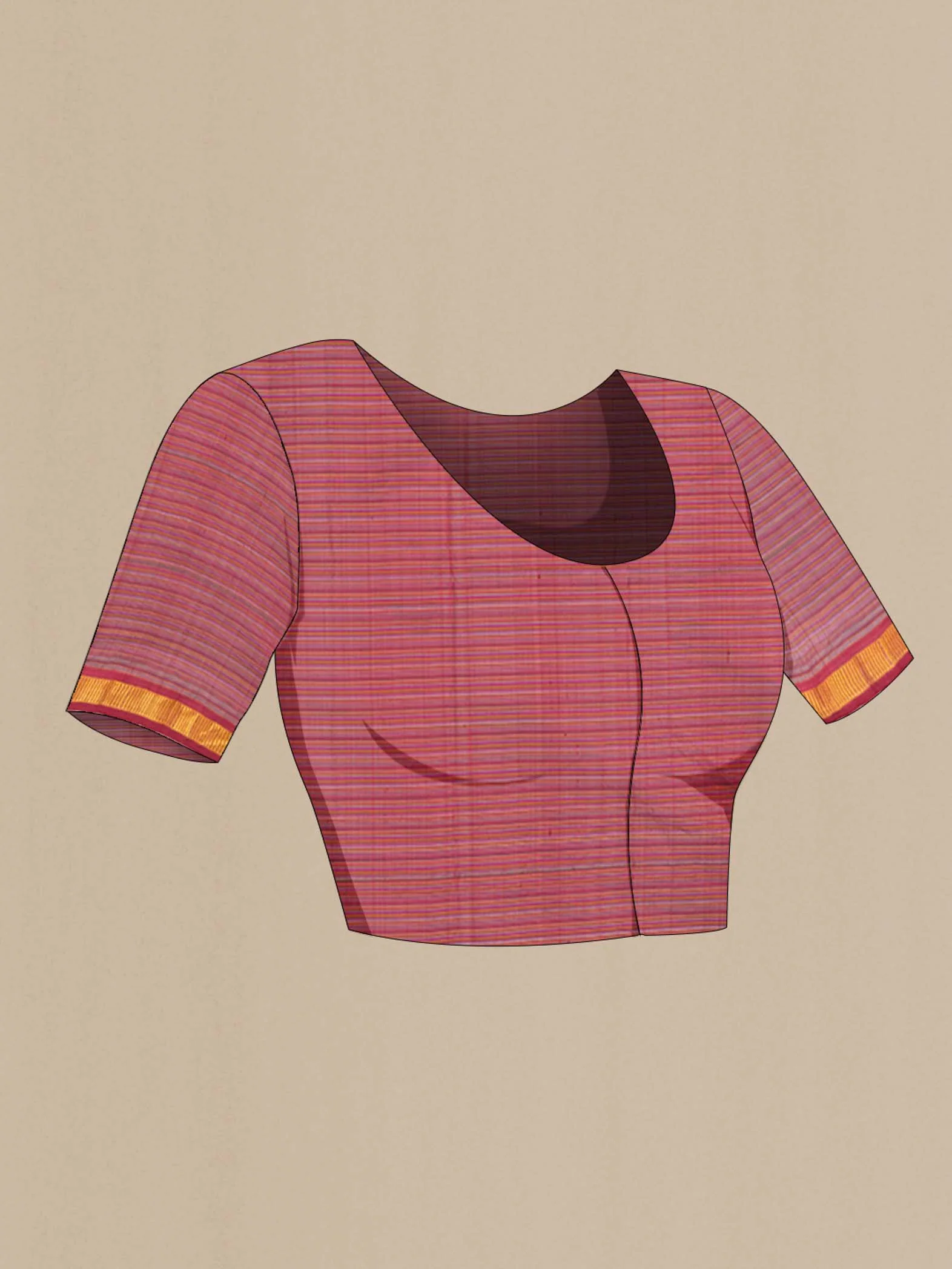 Maroon Kanjivaram Silk Saree - Image 4