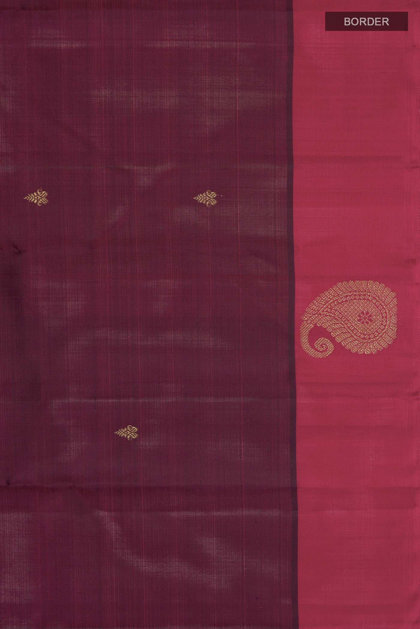 Maroon Kanchipuram Silk Saree - Image 3