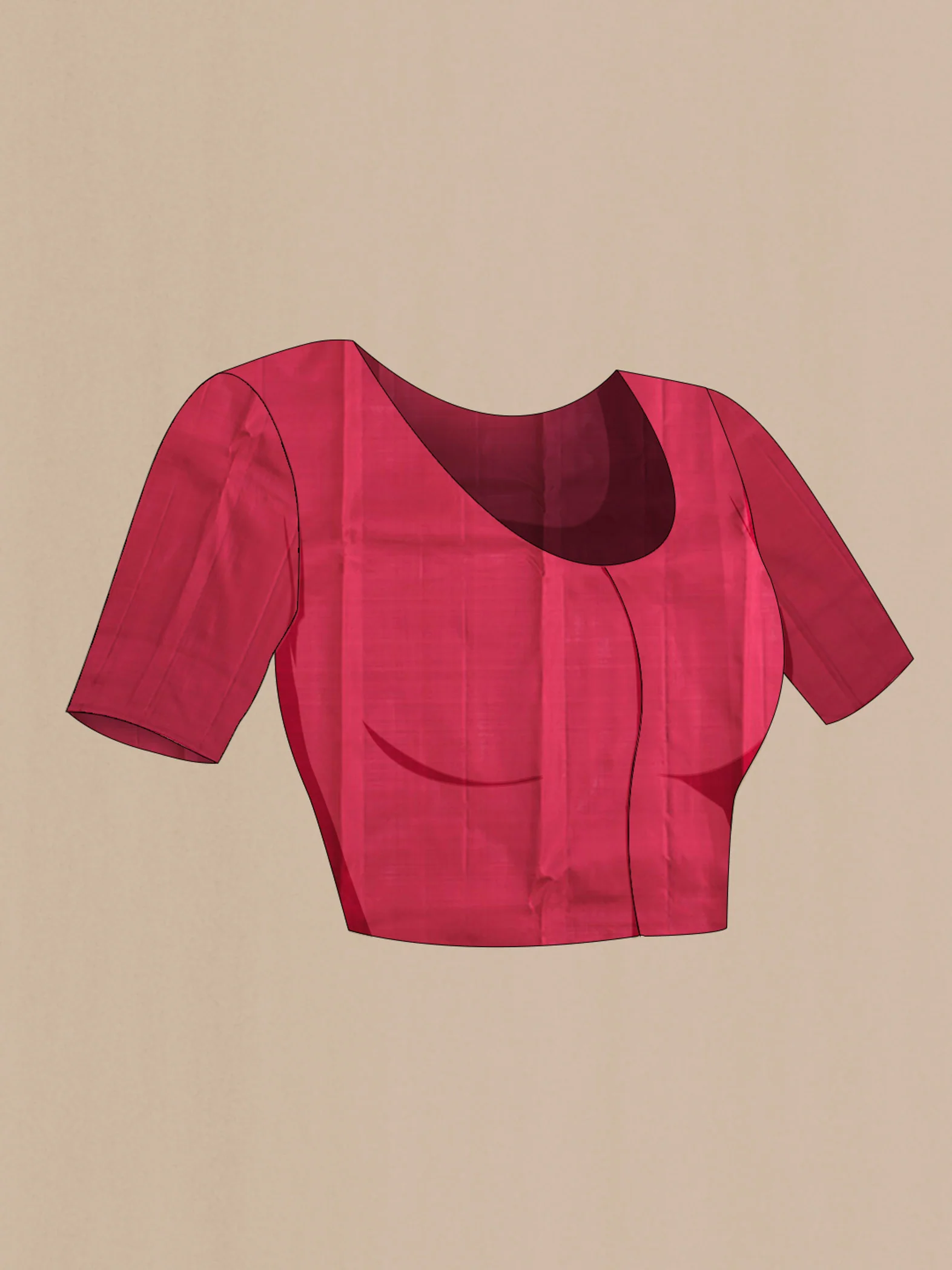 Maroon Kanchipuram Silk Saree - Image 5
