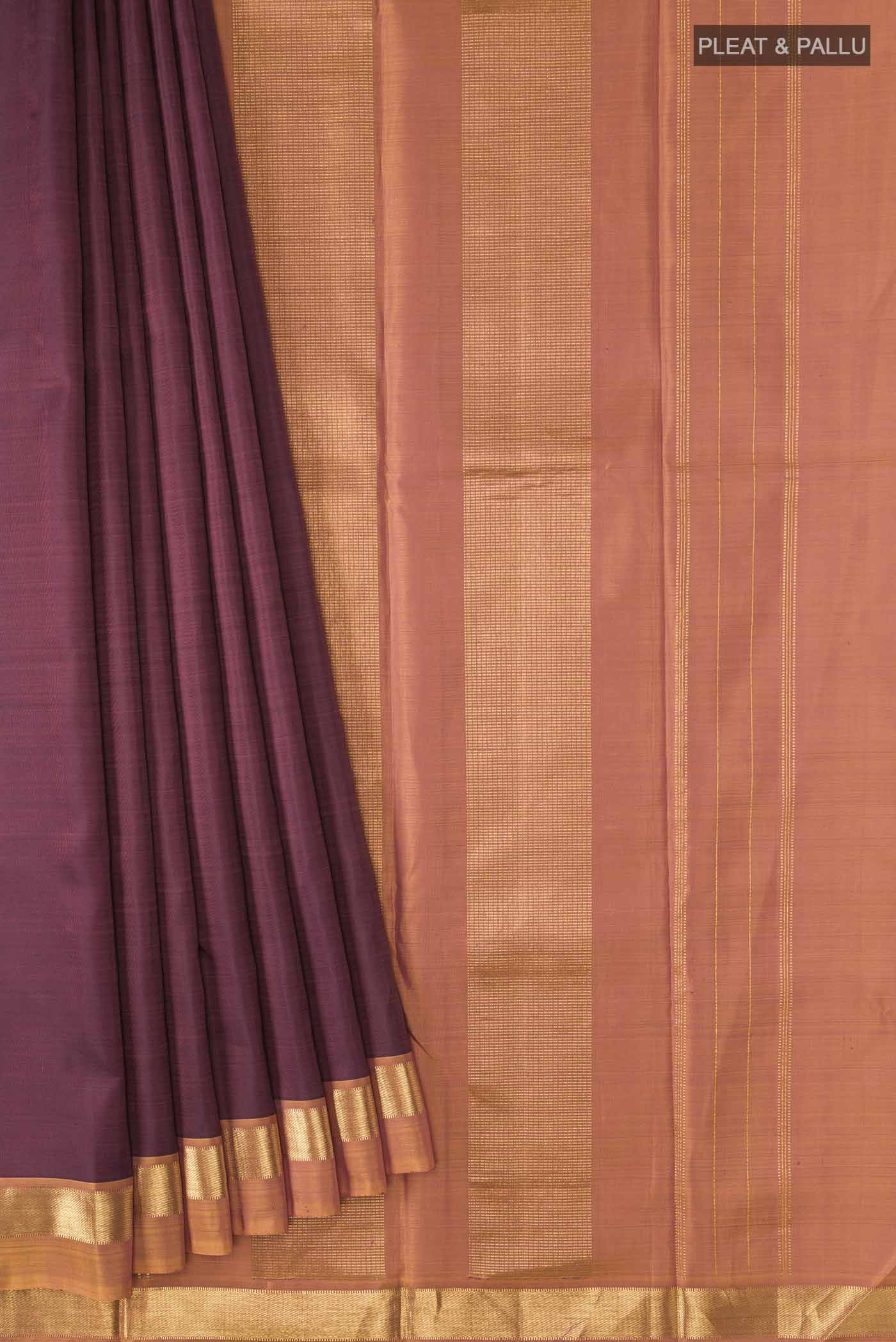 Maroon Kanjivaram Silk Saree - Image 4