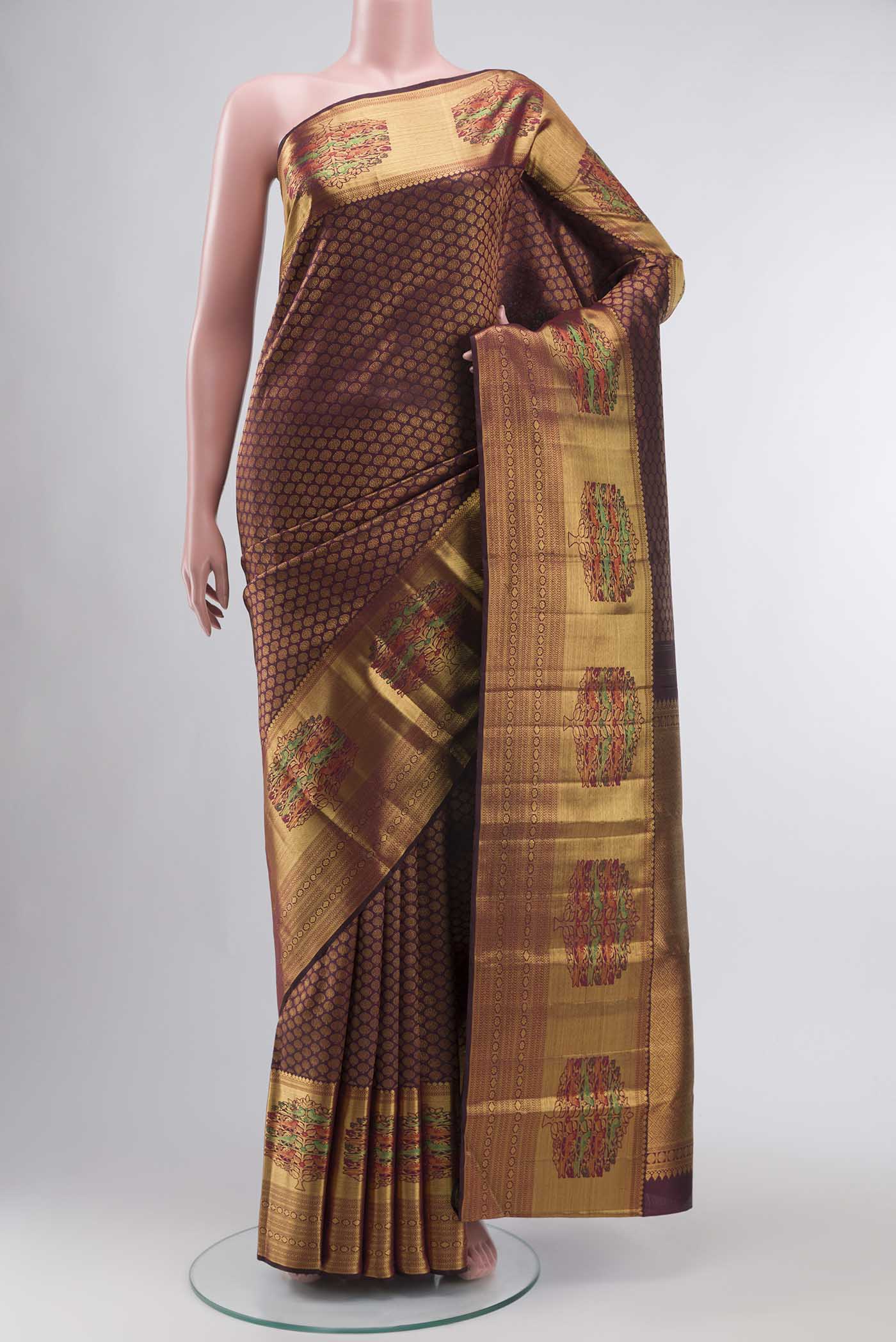Maroon Kanchipuram Silk Saree