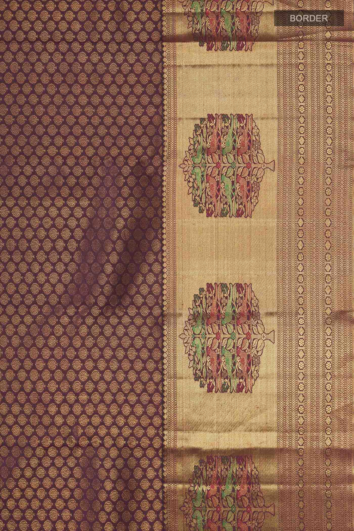 Maroon Kanchipuram Silk Saree - Image 3